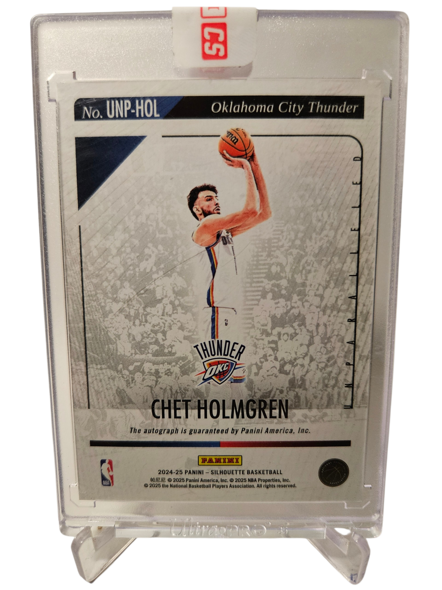 2024-25 Panini Silhouette #UNP-HOL Chet Holmgren Blue Autograph 03/25