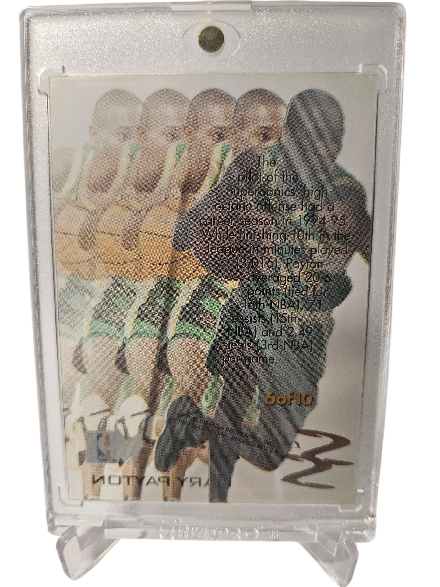 1995-96 Fleer Metal #6 of 10 Gary Payton Slick Silver