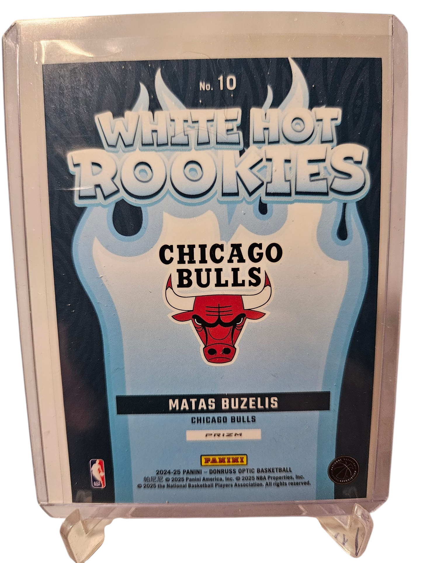 2024-25 Panini Donruss Optic #10 Matas Buzelis White Hot Rookies Silver Holo Prizm