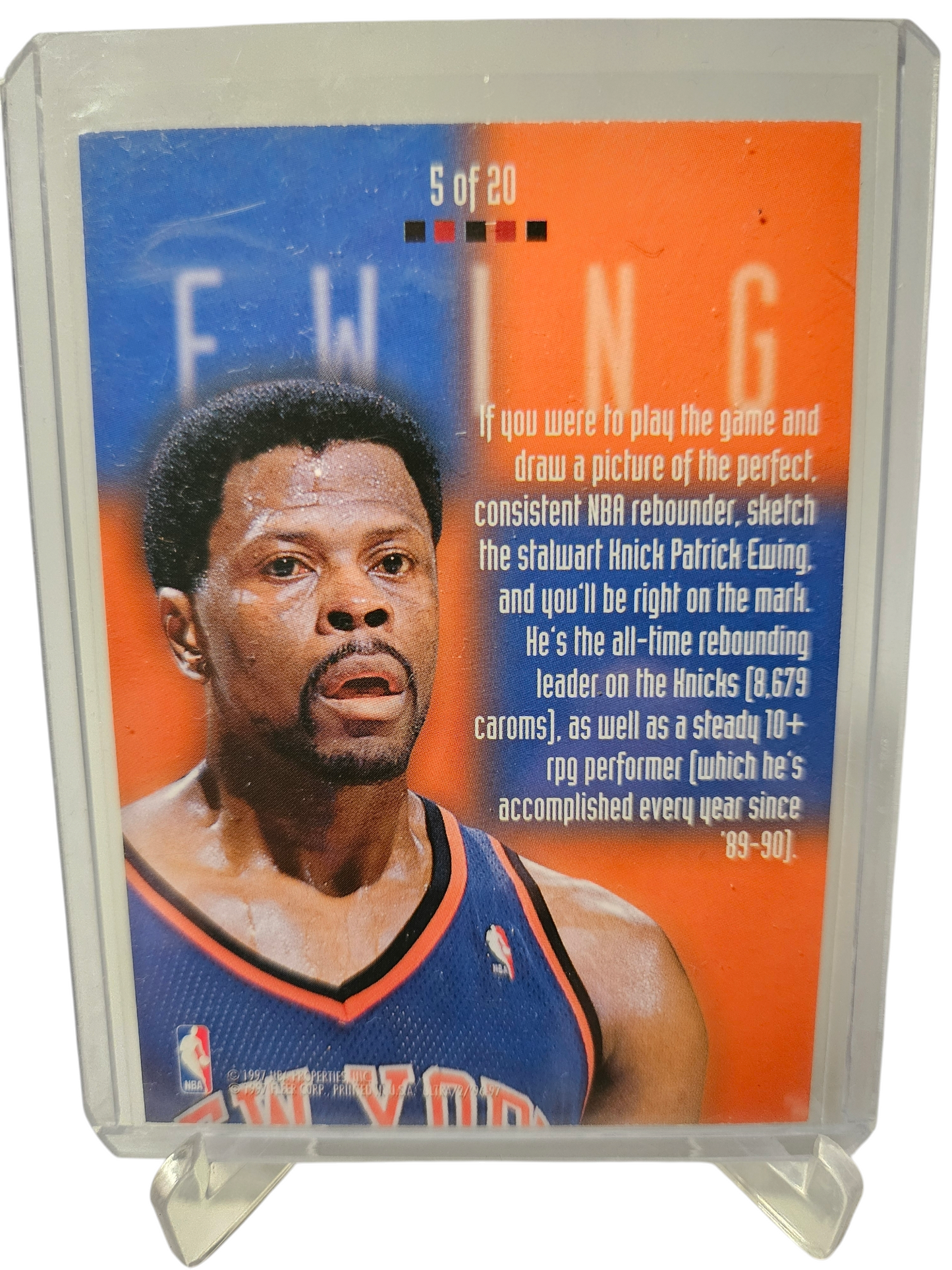 1996 97 Fleer Ultra #5 of 20 Patrick Ewing Board Game