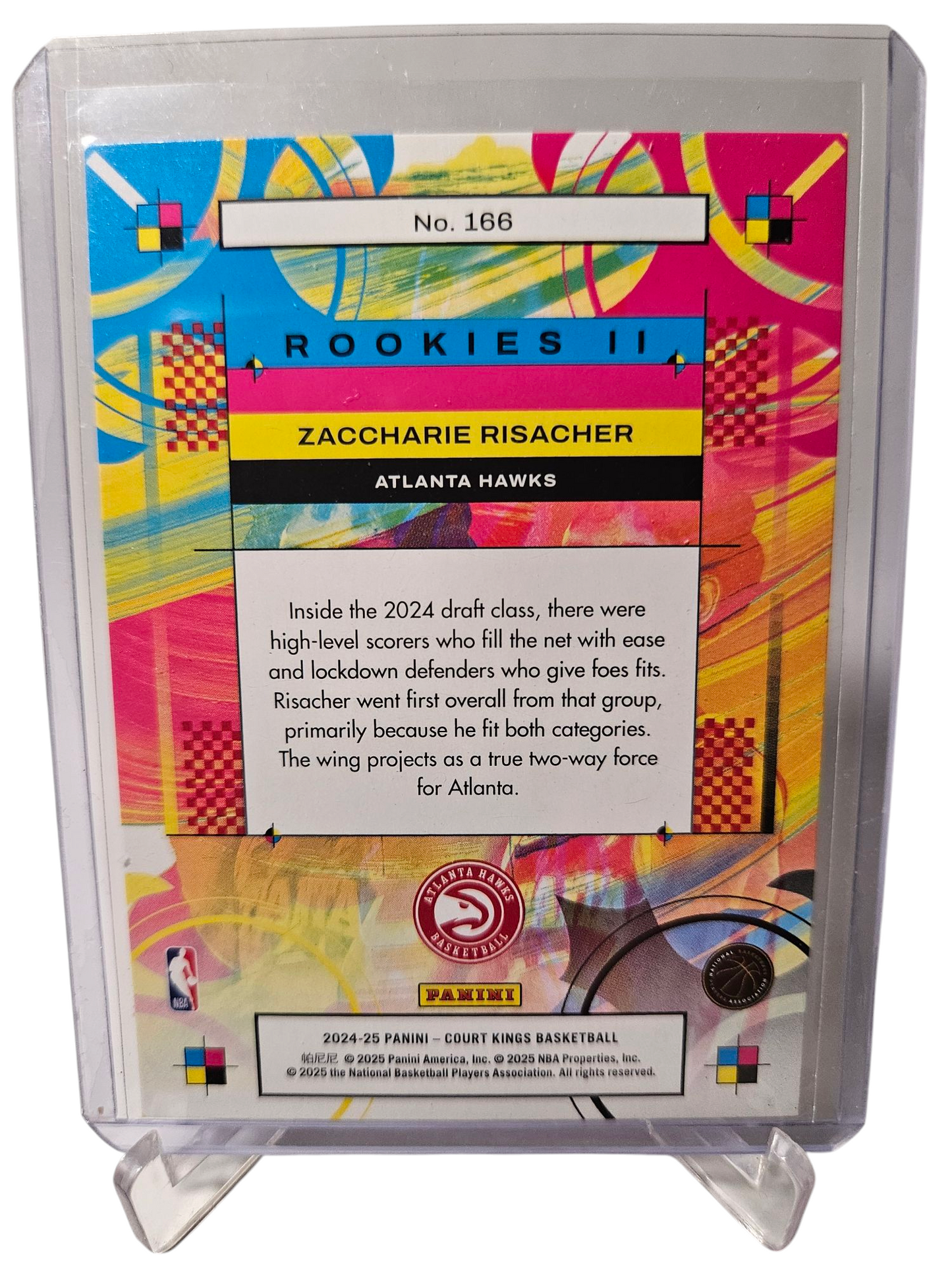 2024-25 Panini Court Kings #166 Zaccharie Risacher Rookies II