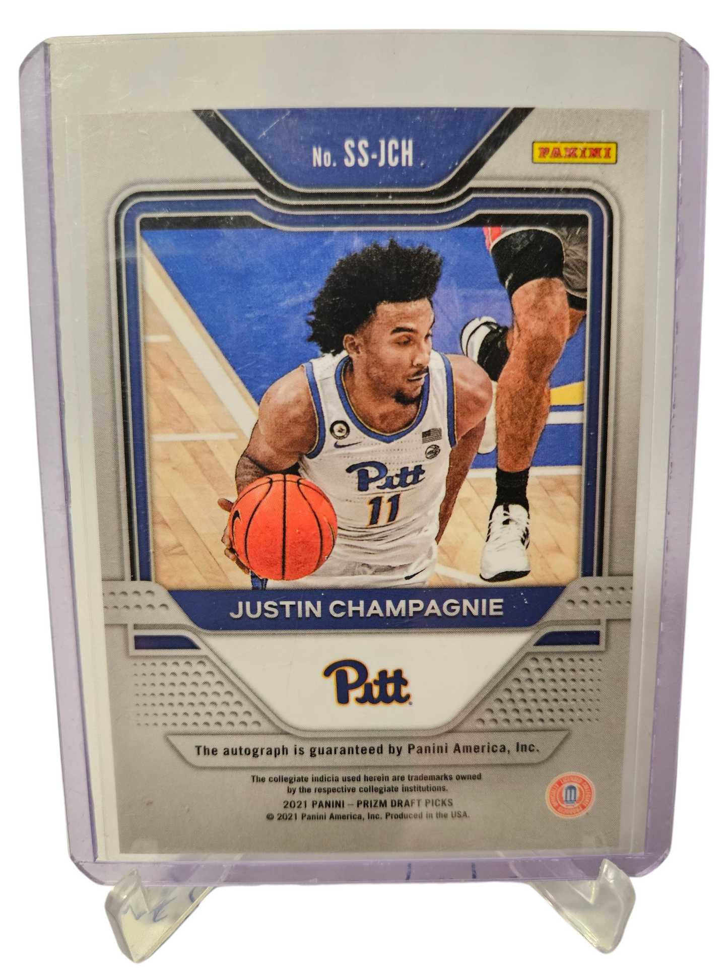 2021-22 Panini Prizm Draft Picks #SS-JCH Justin Champagnie Rookie Card Sensational Signatutes Autograph