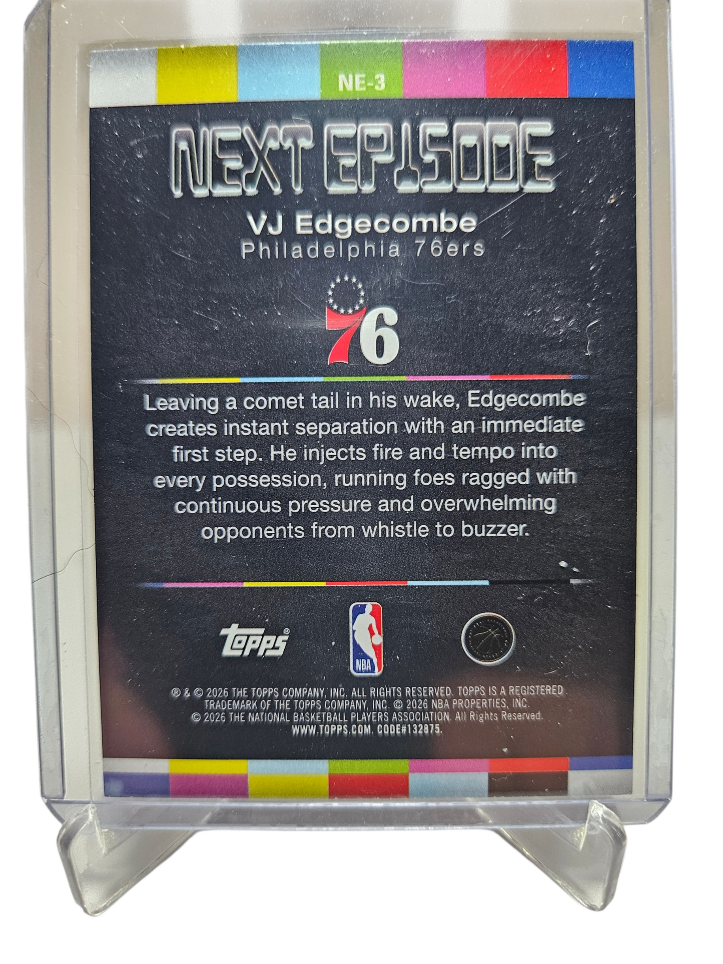 2025-26 Topps Hoops #NE-3 VJ Edgecombe Rookie Card Next Episode