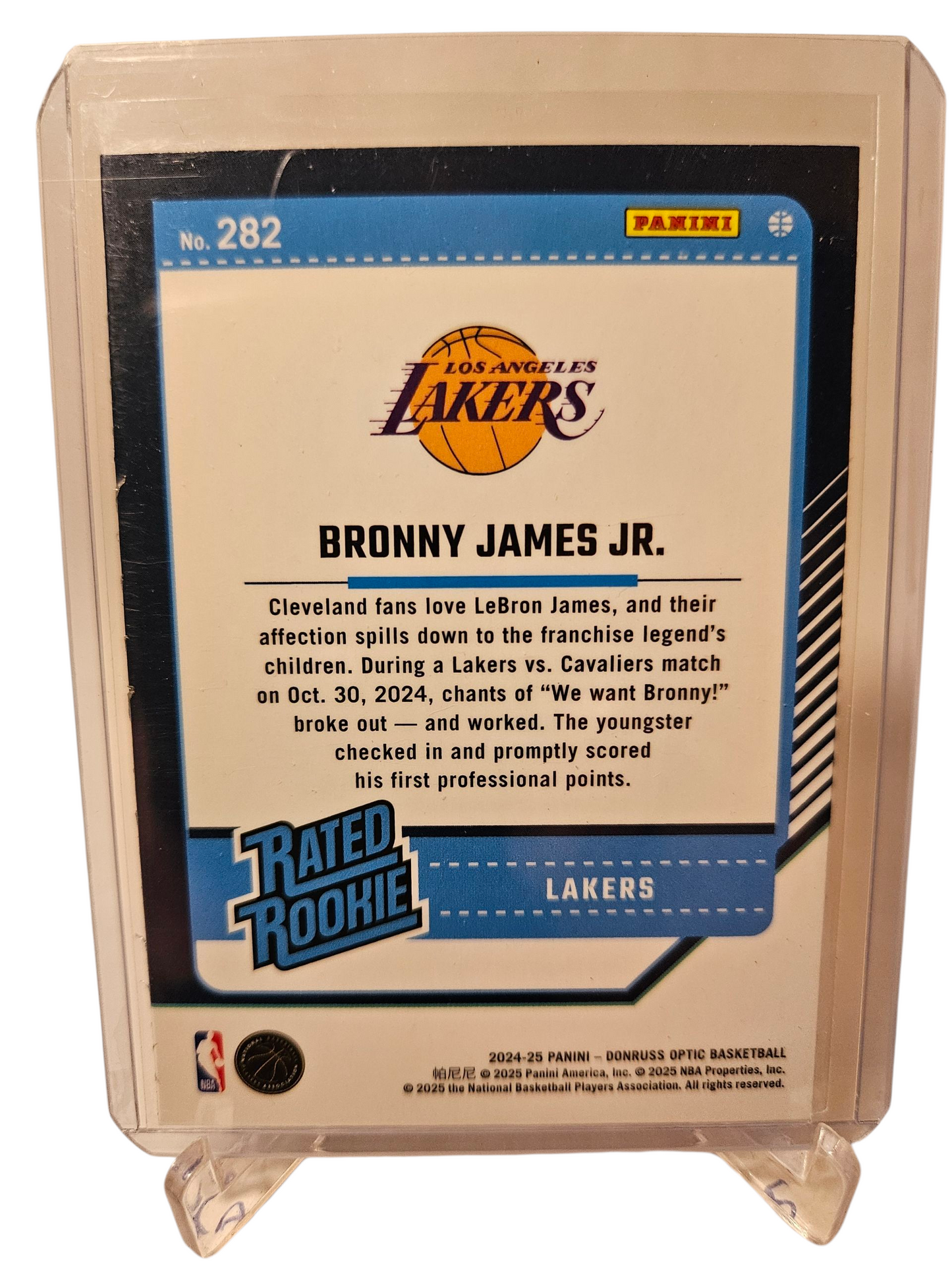 2024-25 Panini Donruss Optic #282 Bronny James JR Rated Rookie