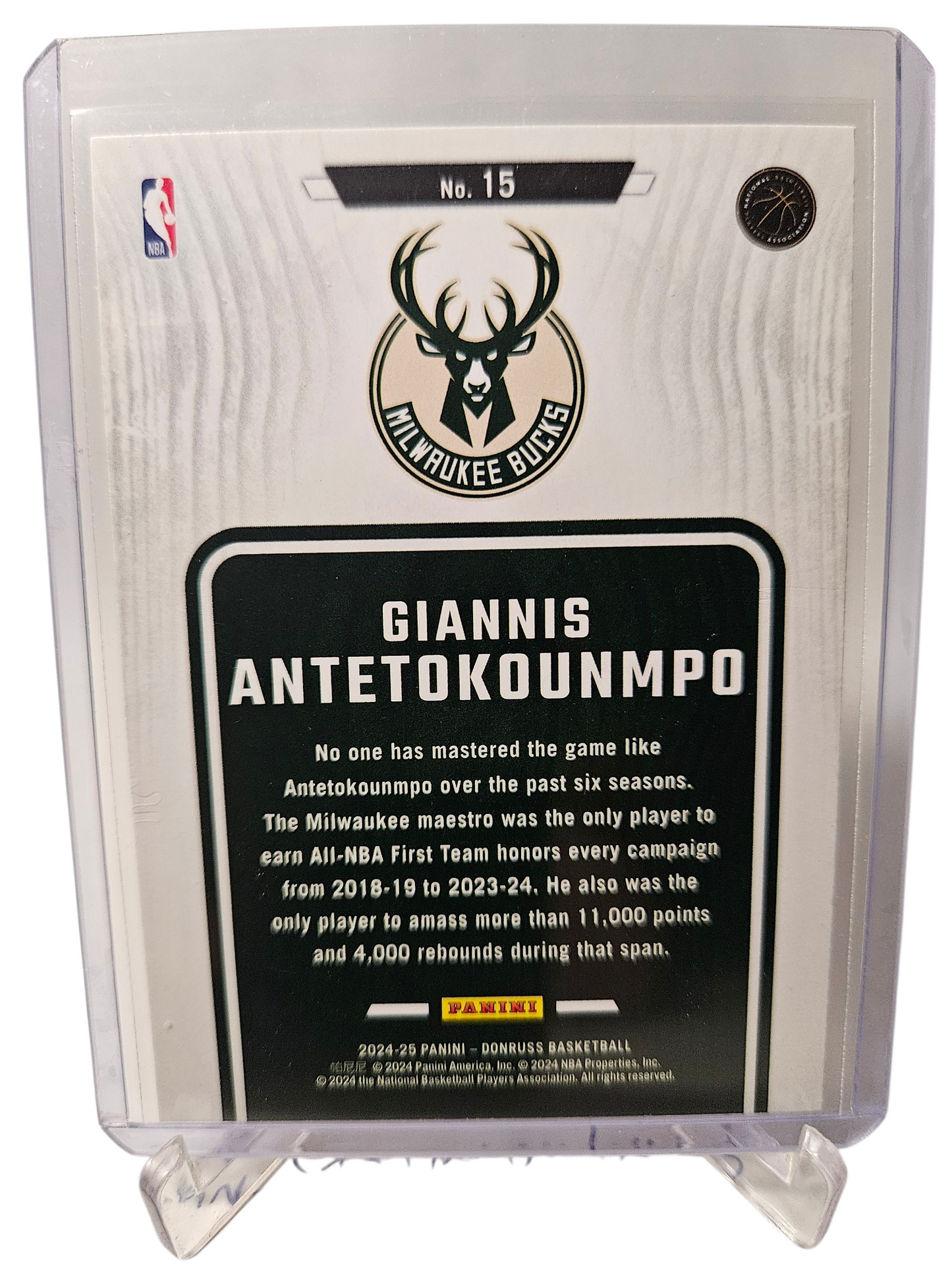 2024-25 Panini Donruss #15 Giannis Antetokounmpo Hardwood Masters