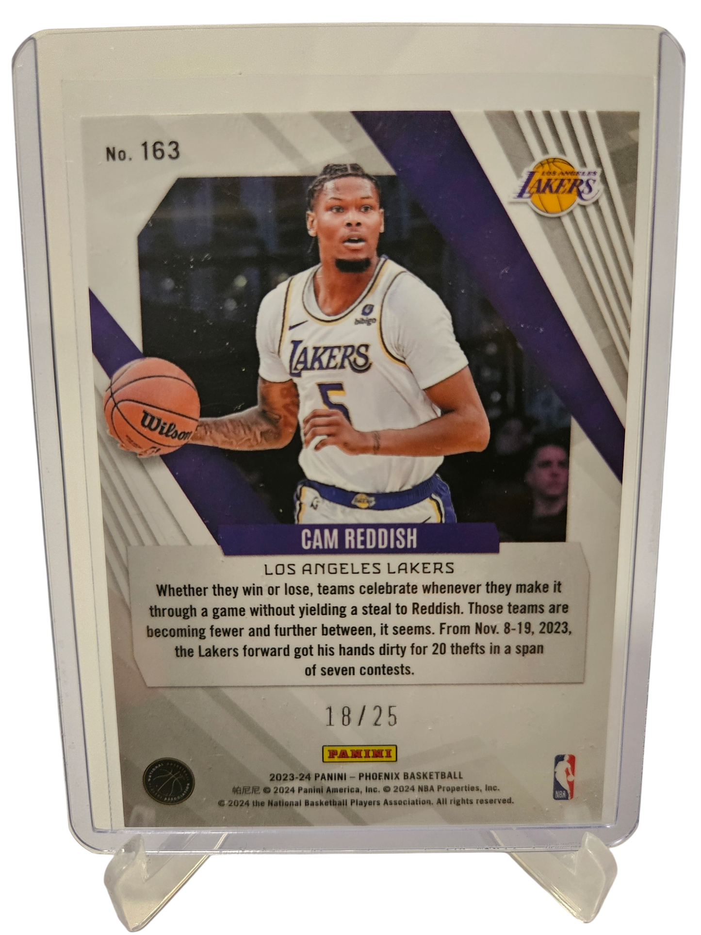 2023-24 Panini Phoenix International #163 Cam Reddish Red Teal Scope 18/25