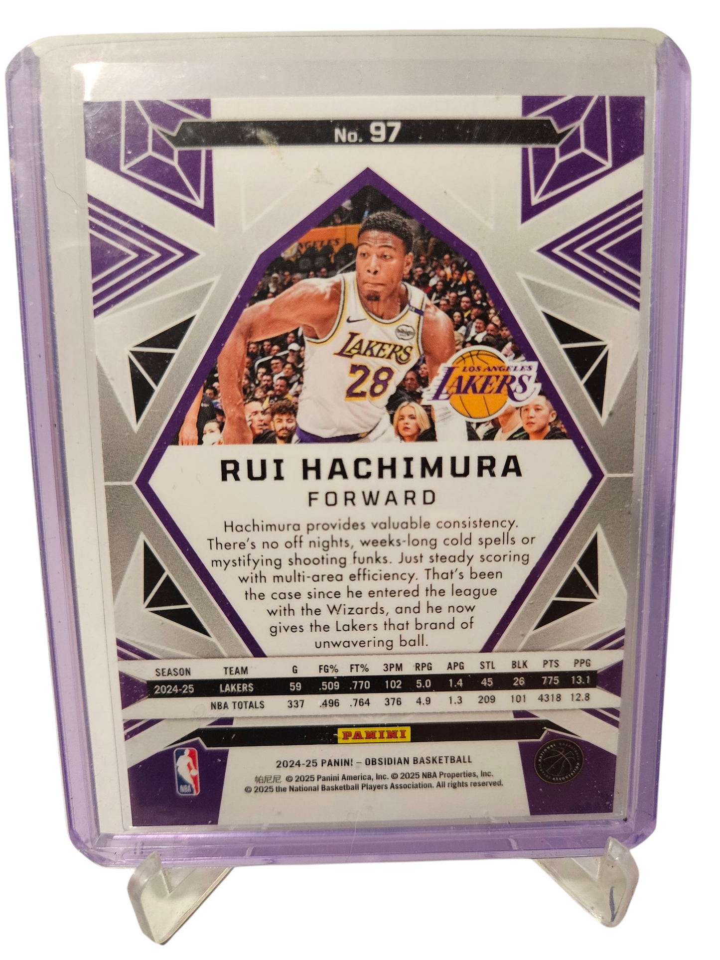 2024-25 Panini Obsidian #97 Rui Hachimura