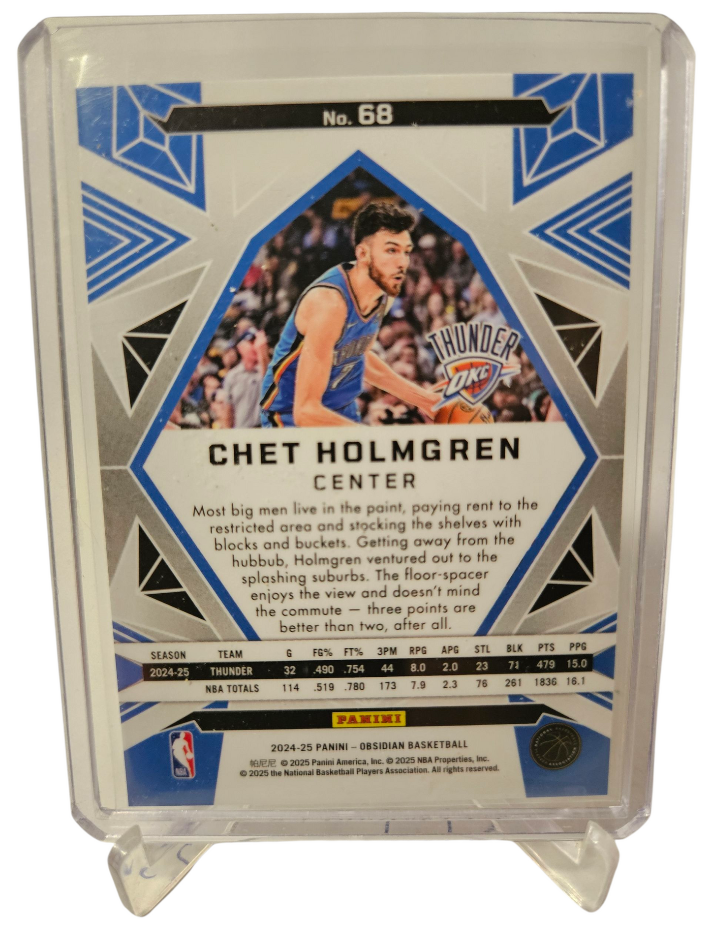 2024-25 Panini Obsidian #68 Chet Holmgren