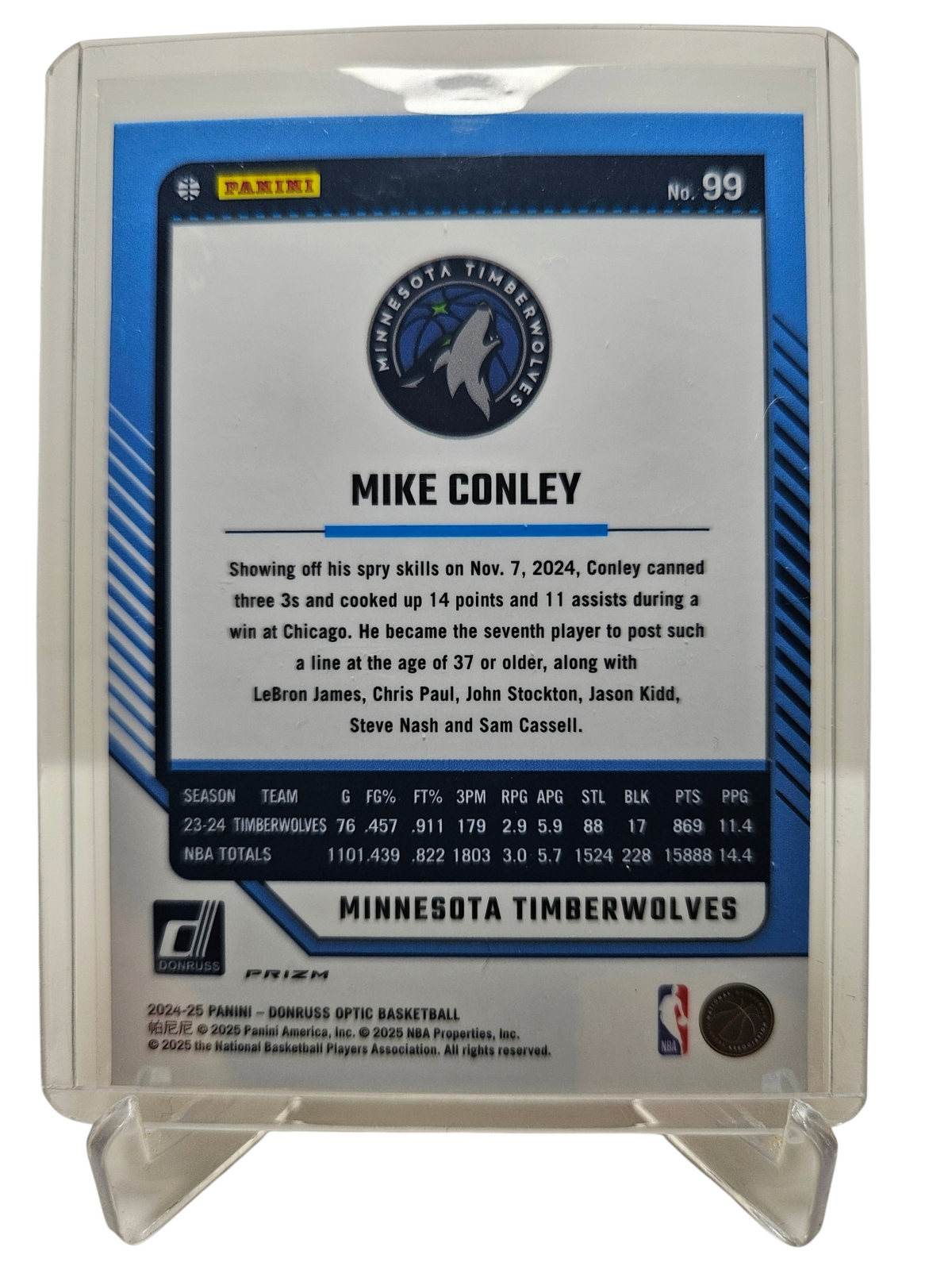 2024-25 Panini Donruss Optic (Sparkle Pack) #99 Mike Conley Red Sparkle Prizm