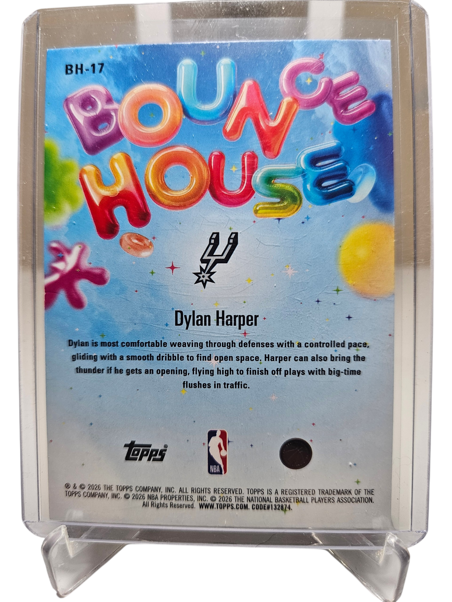 2025-26 Topps Hoops #BH-17 Dylan Harper Rookie Card Bounce House