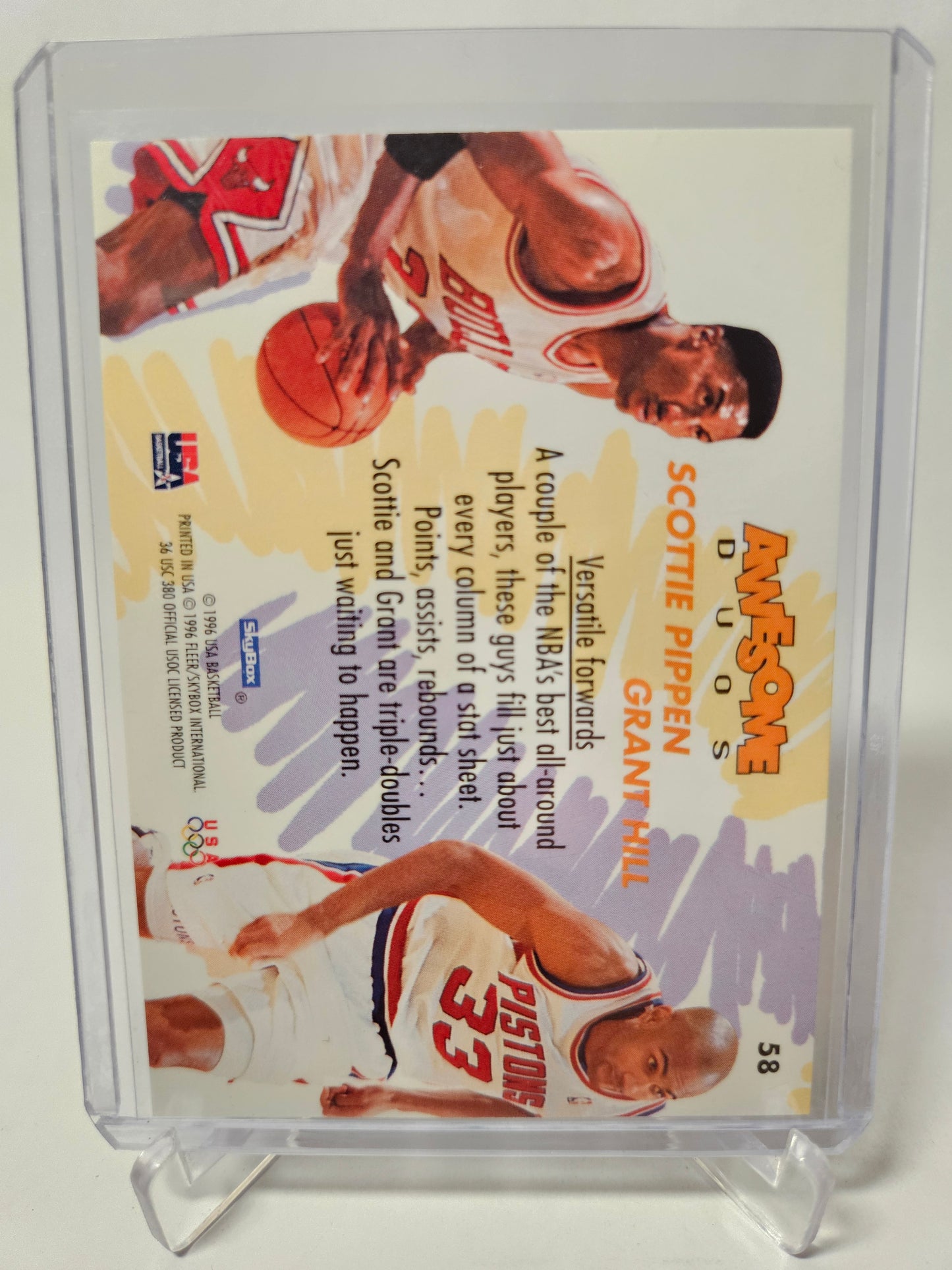 1996 USA Basketball #58 Scottie Pippen/Grant Hill Awesome Duos