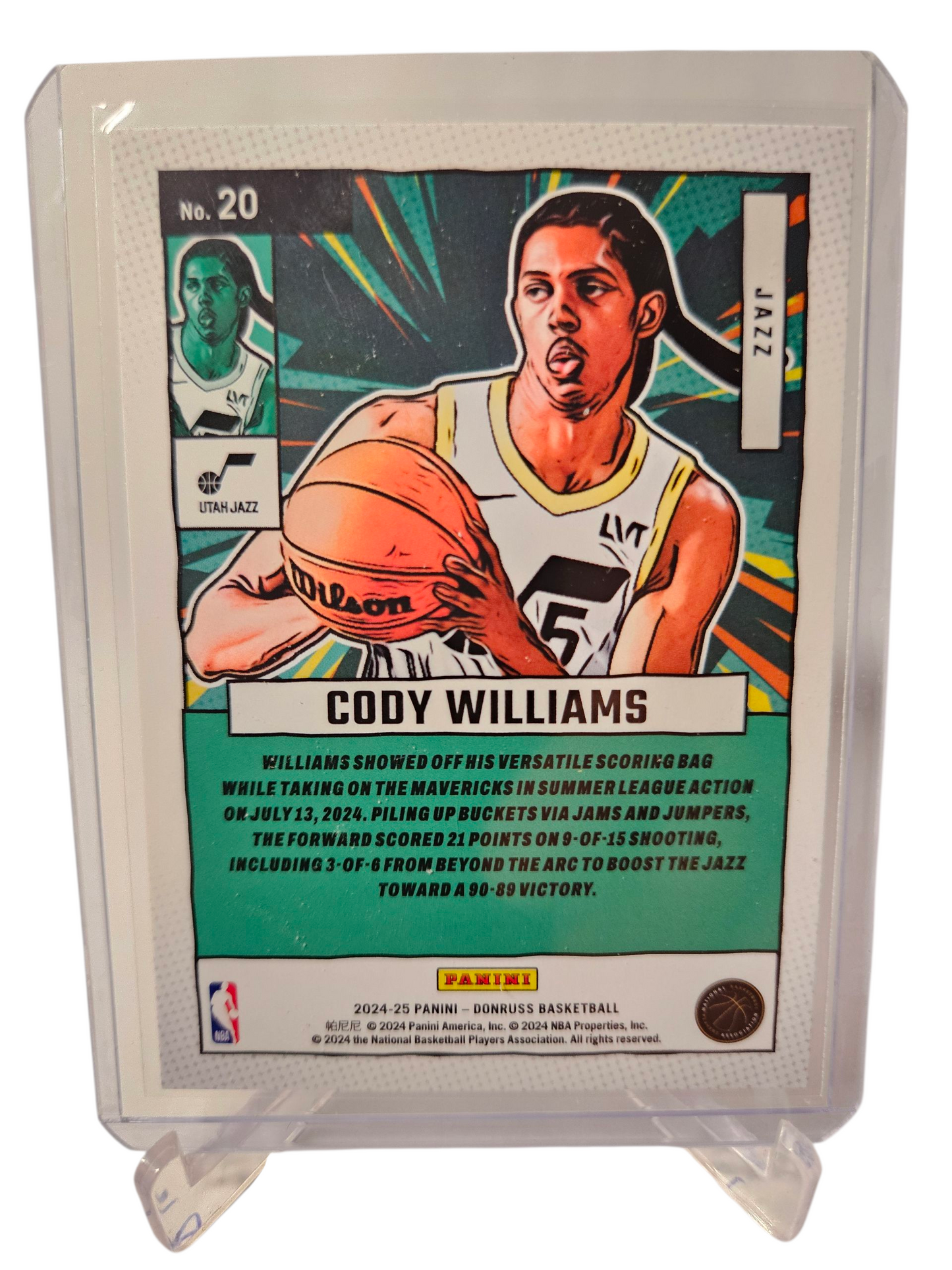 2024-25 Panini Donruss #20 Cody Williams Rookie Card Net Marvels