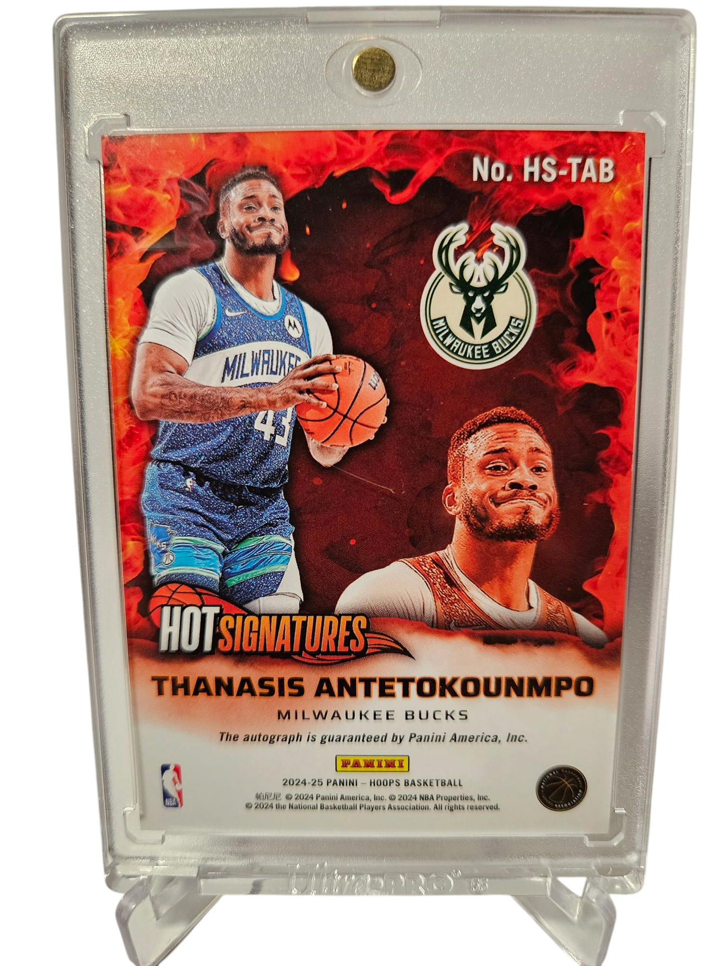 2024-25 Panini Hoops #HS-TAB Thanasis Antetokounmpo Hot Signatures Autograph 24/25