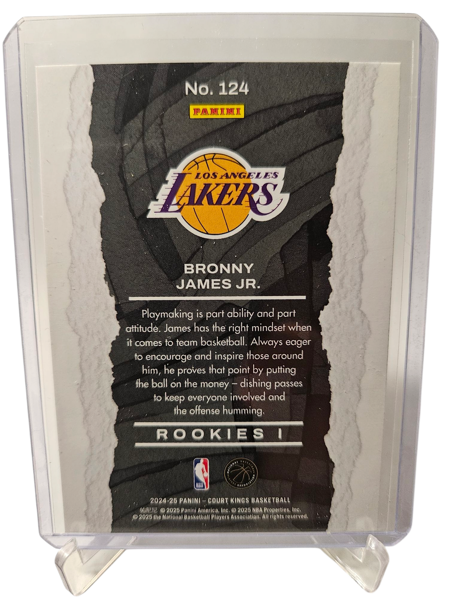 2024-25 Panini Court Kings #124 Bronny James JR Rookies I