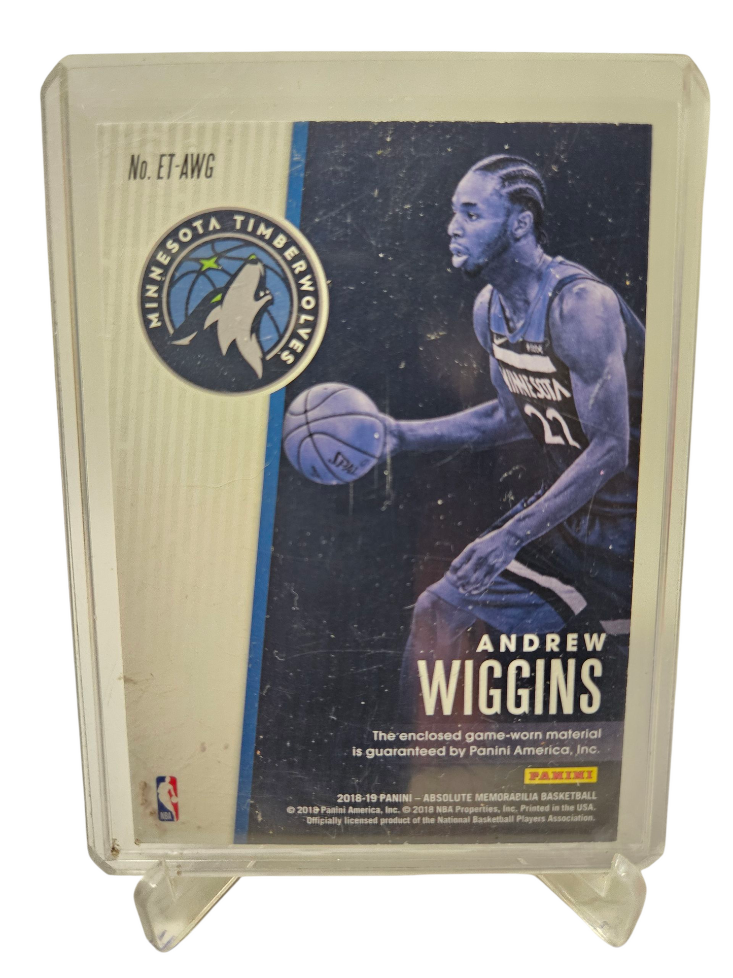 2018-19 Panini Absolute Memorabilia #ET-AWG Andrew Wiggins Established Threads Game Worn Patch 140/149