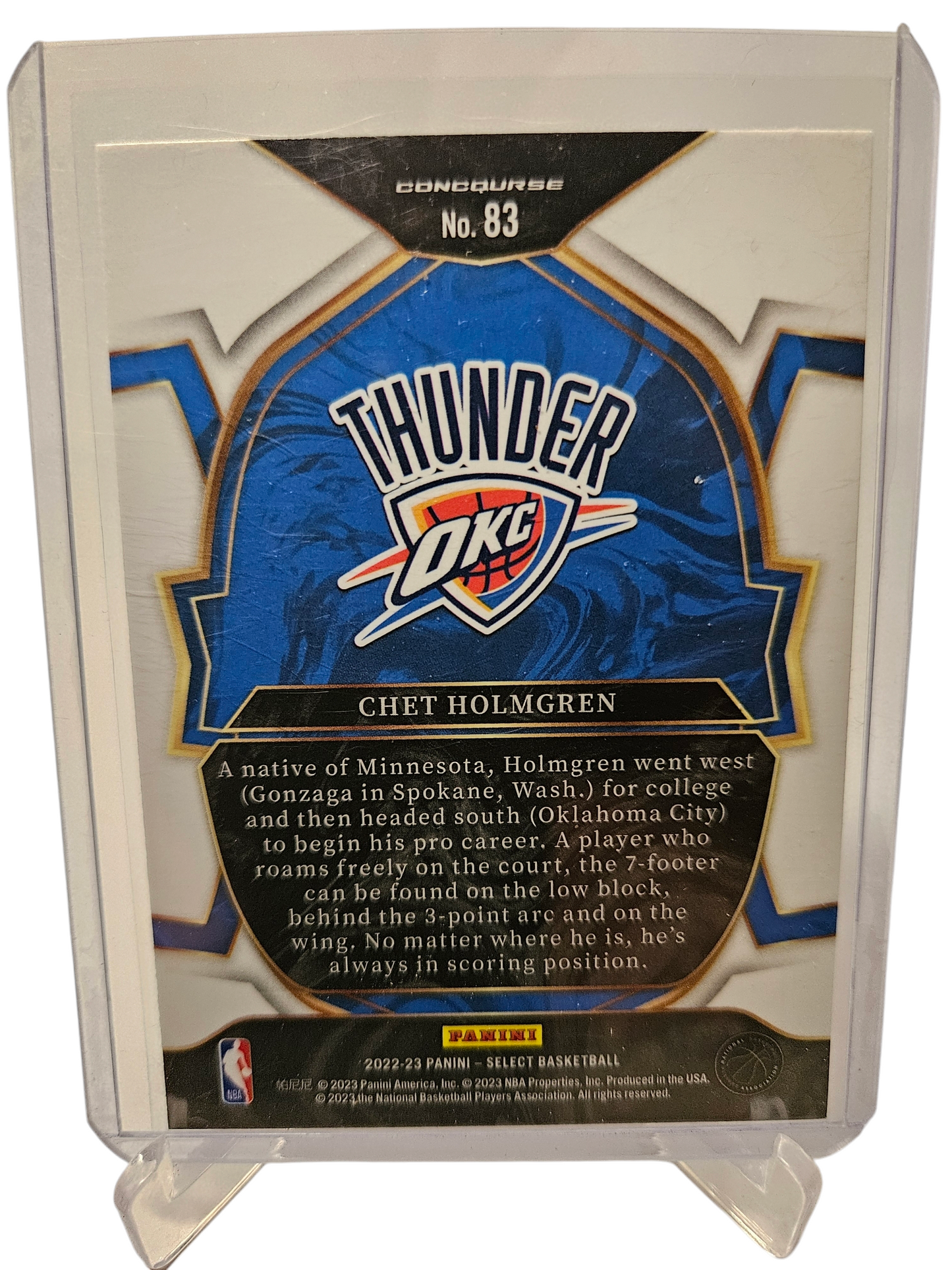 2022-23 Panini Select #83 Chet Holmgren Rookie Card