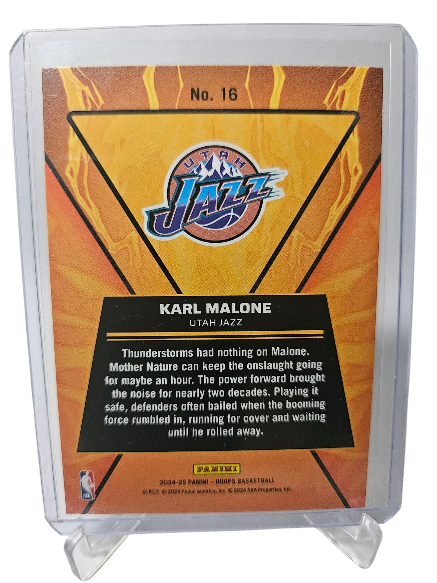 2024-25 Panini Hoops #16 Karl Malone High Voltage Holo