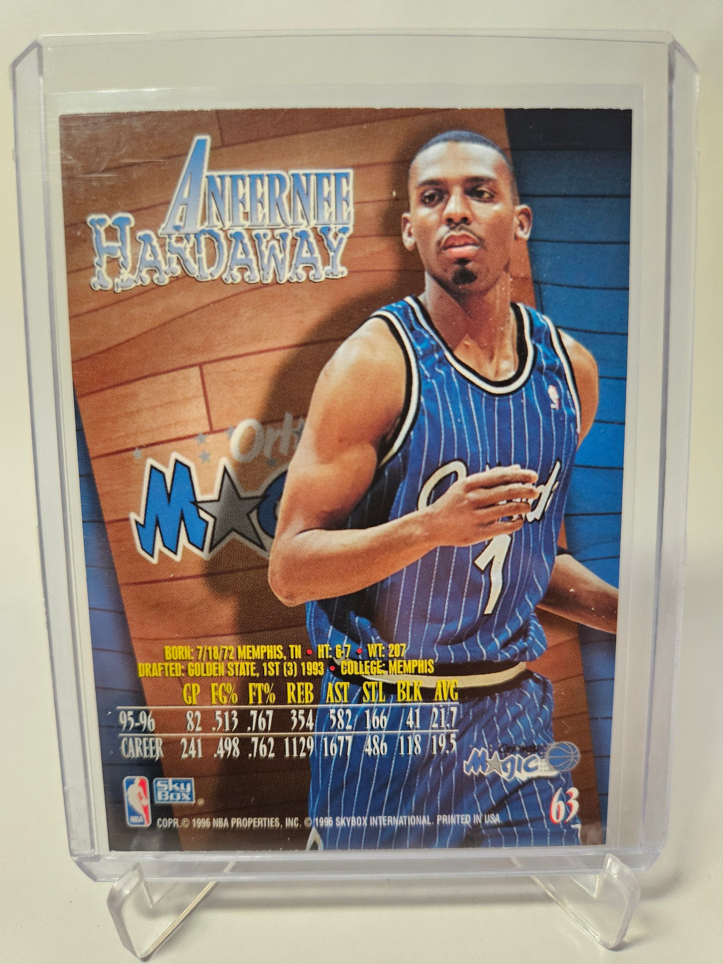 1996-97 Skybox #63 Anfernee Hardaway Skybox Z Force