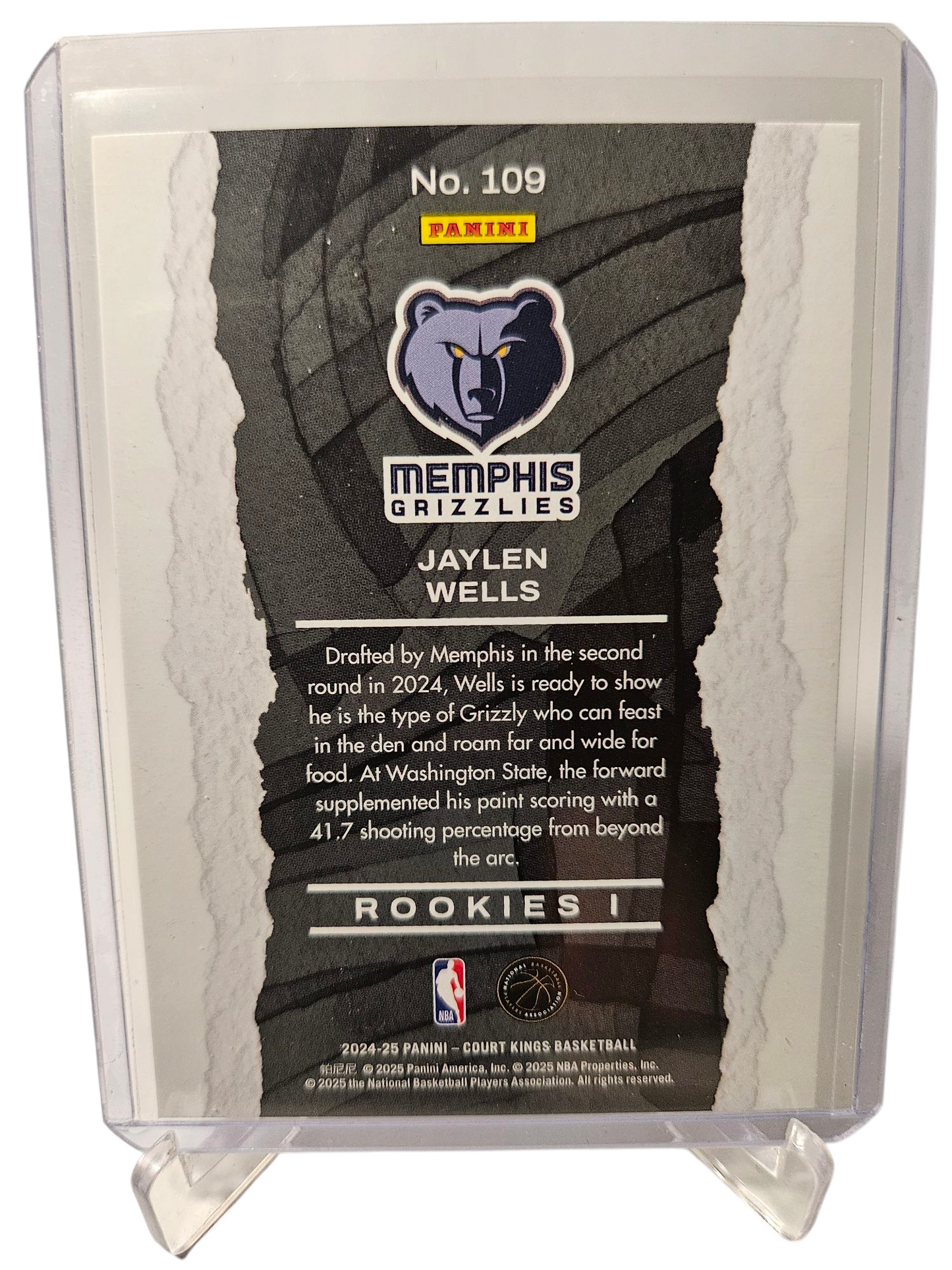 2024-25 Panini Court Kings #109 Jaylen Wells Rookies I