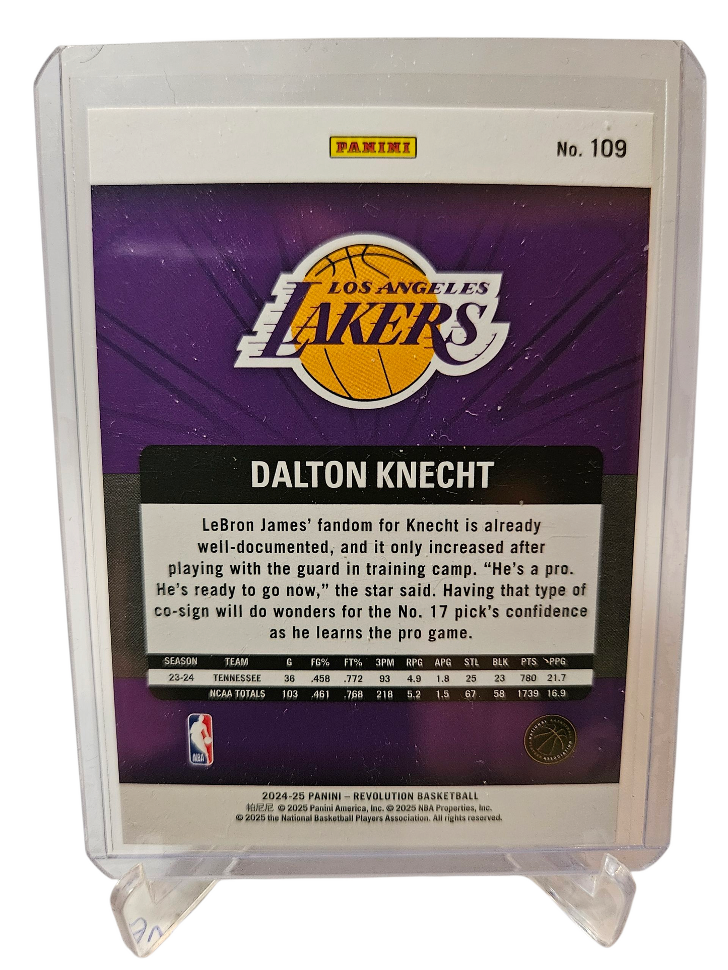 2024-25 Panini Revolution #109 Dalton Knecht Rookie Card