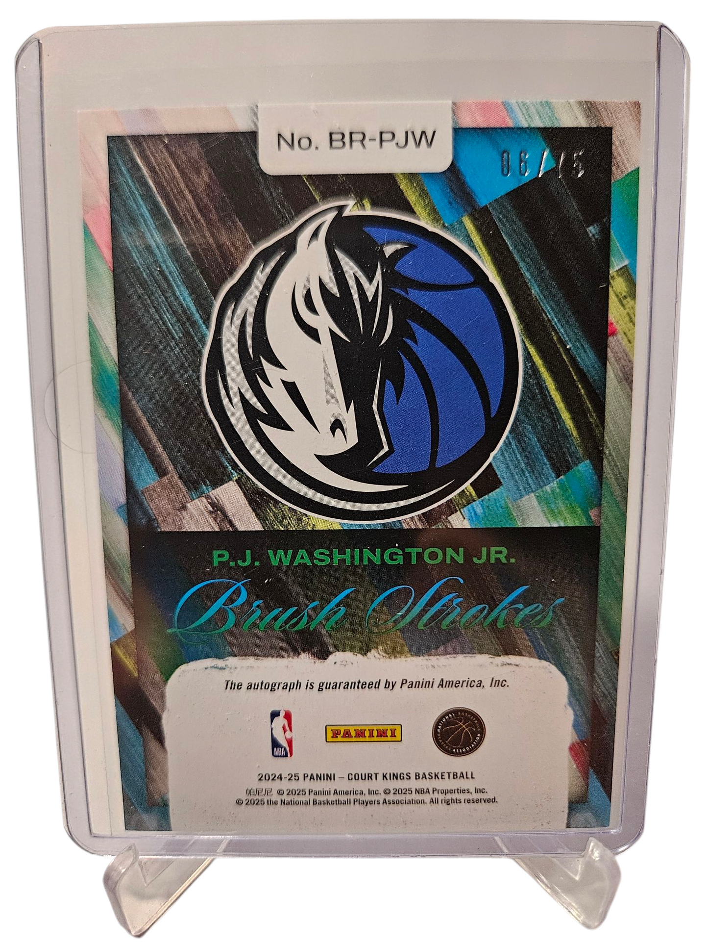 2024-25 Panini Court Kings #28 PJ Washington Brush Strokes Autograph Red 06/75