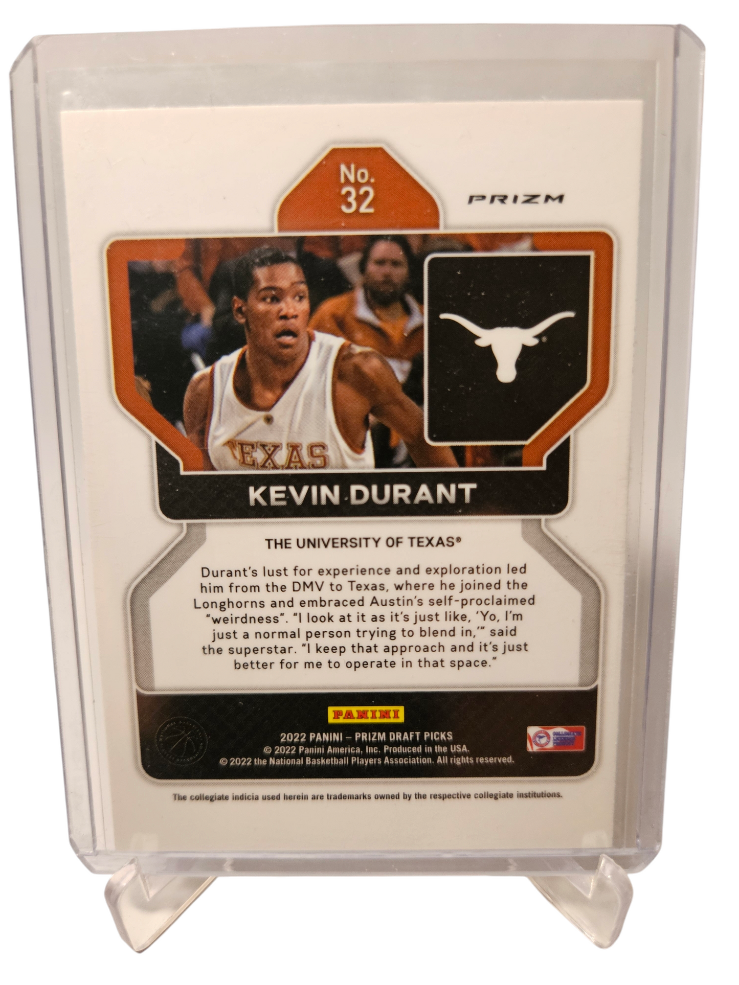 2022 Panini Draft Picks #32 Kevin Durant Silver Hyper Prizm