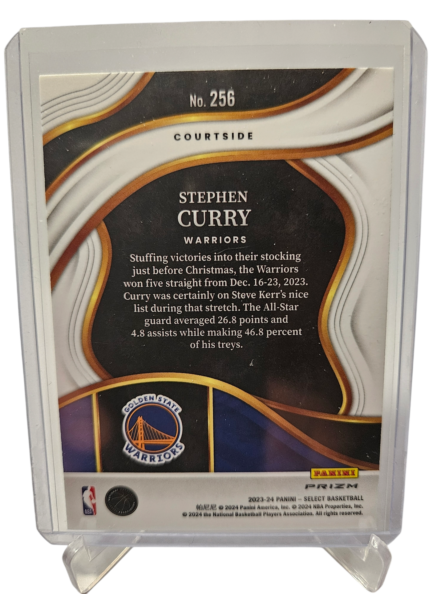 2023-24 Panini Select #256 Stephen Curry Courtside Red Wave Prizm