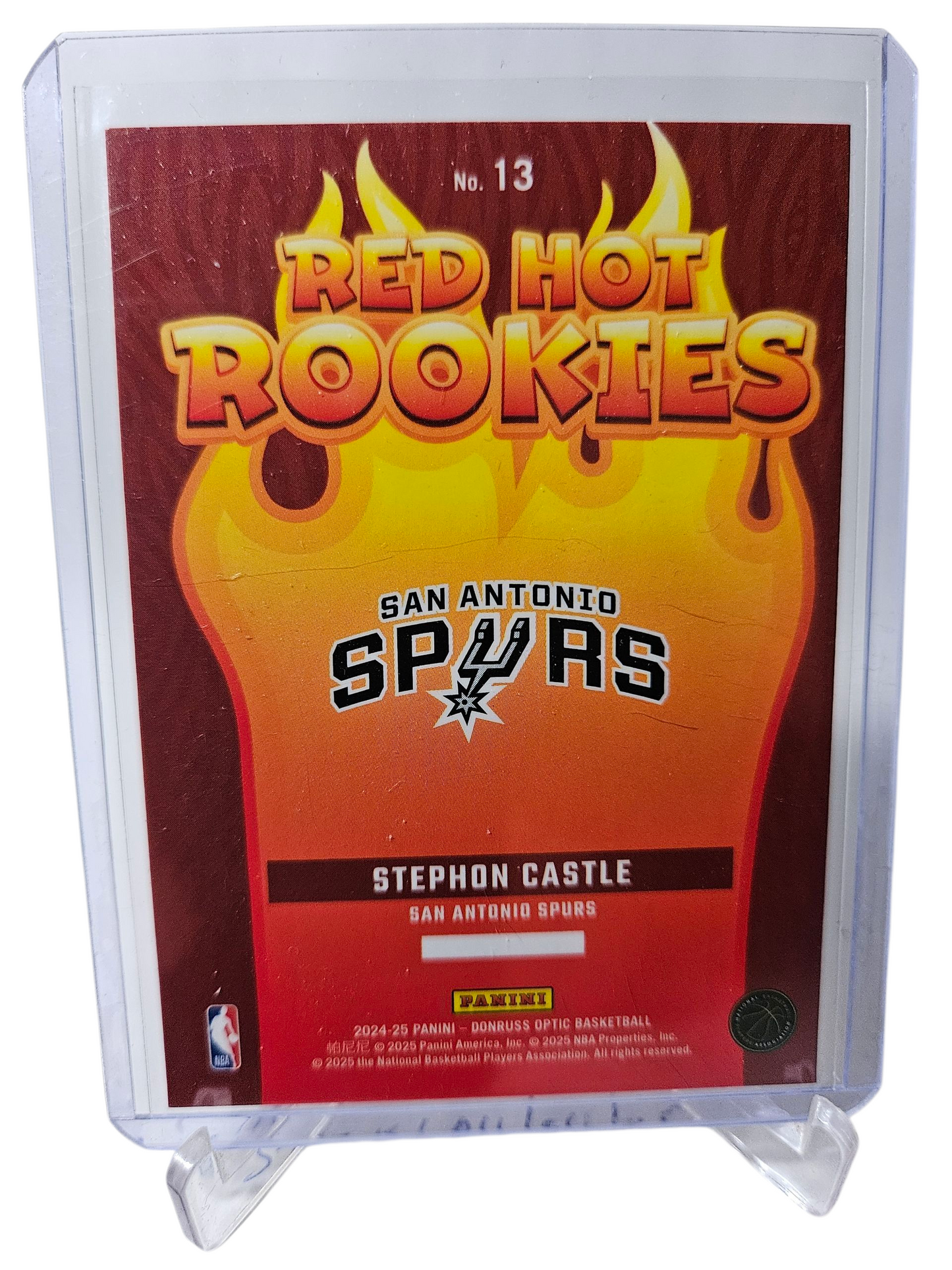 2024-25 Panini Donruss Optic #13 Stephon Castle Red Hot Rookies