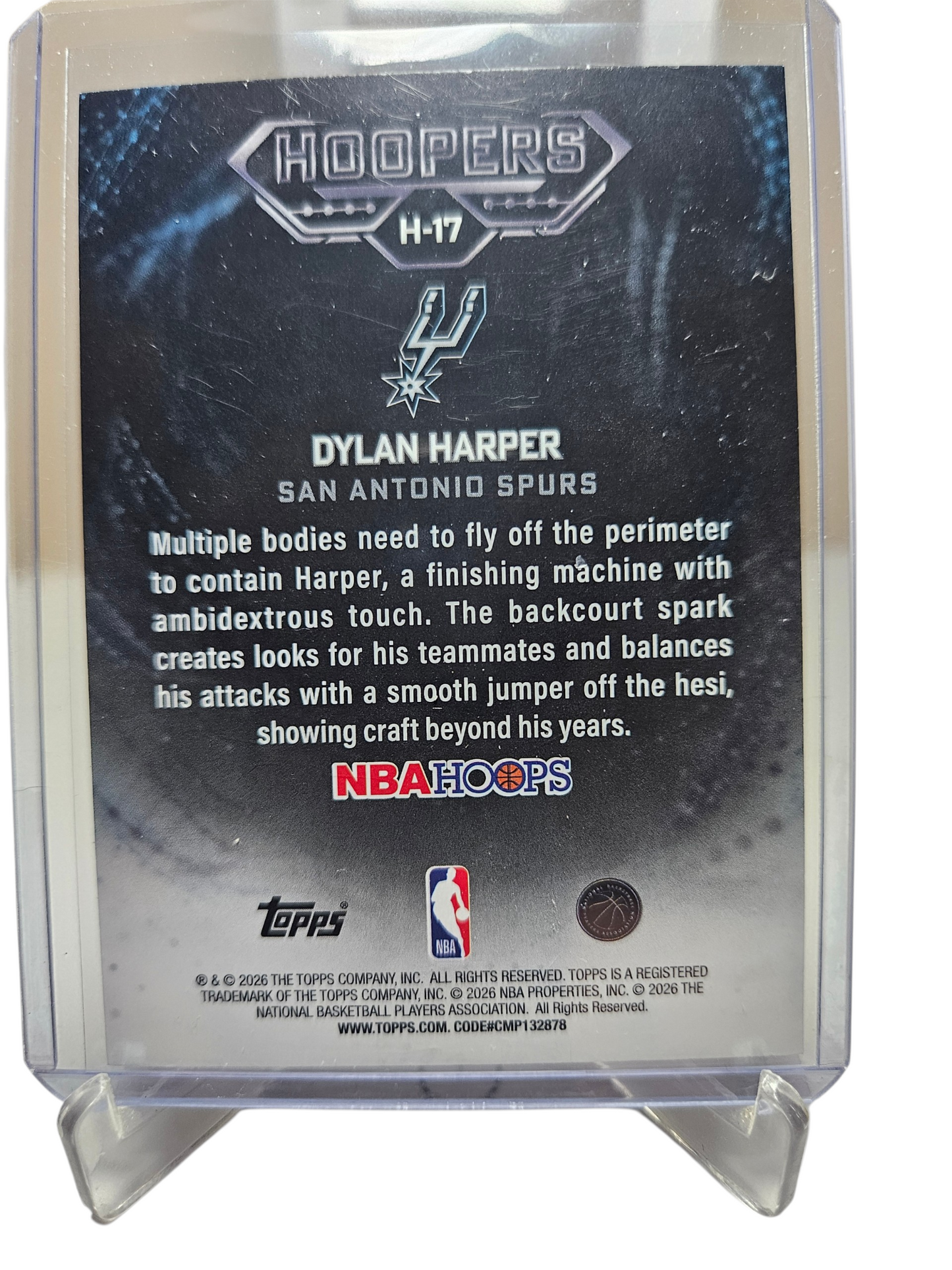 2025-26 Topps Hoops #H-17 Dylan Harper Rookie Card Hoopers