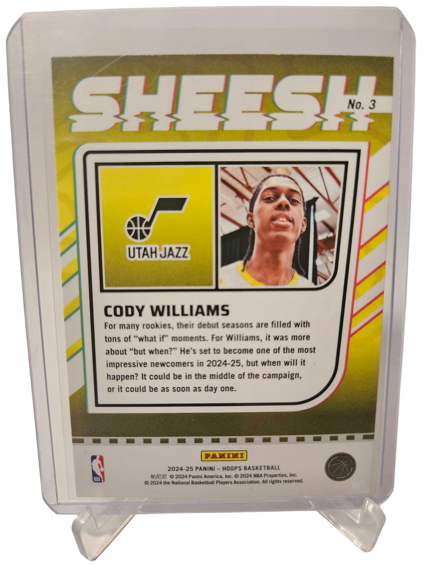 2024-25 Panini Hoops #3 Cody Williams Sheesh