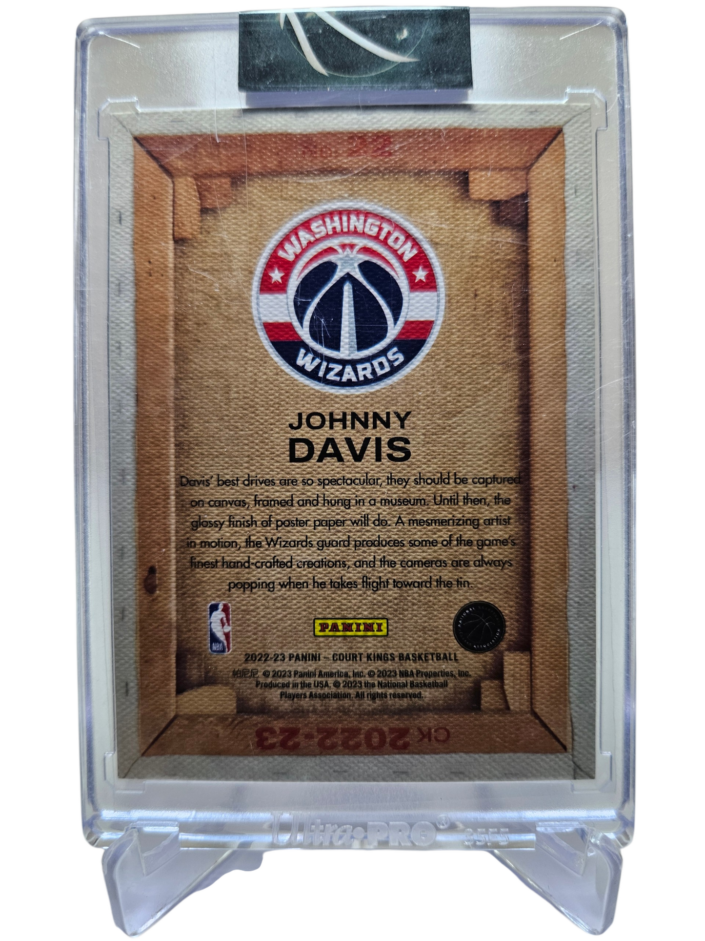 2022-23 Panini Court Kings #22 Johnny Davis Blank Slate SSP