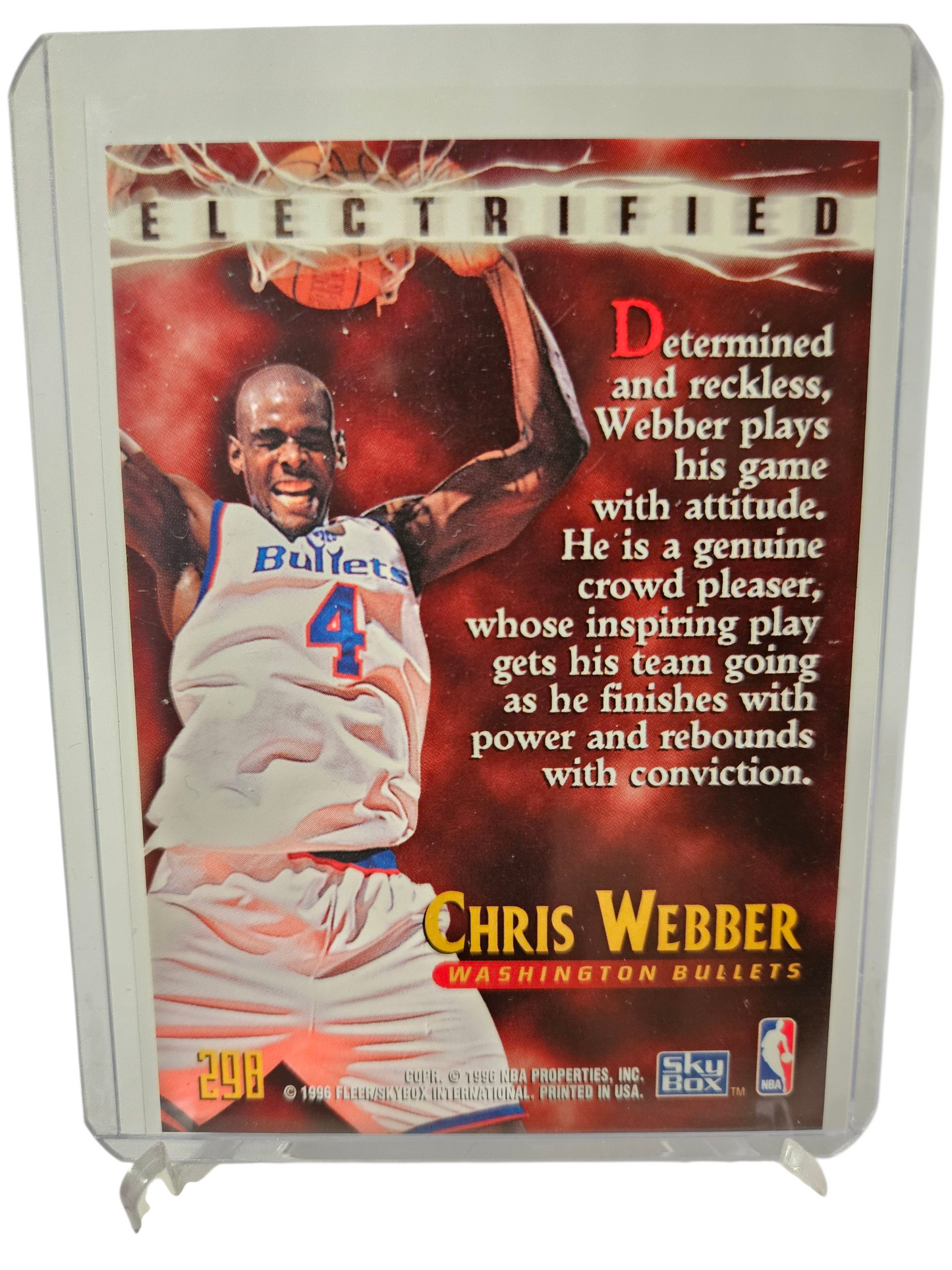 1996 Skybox #298 Chris Webber Electrified