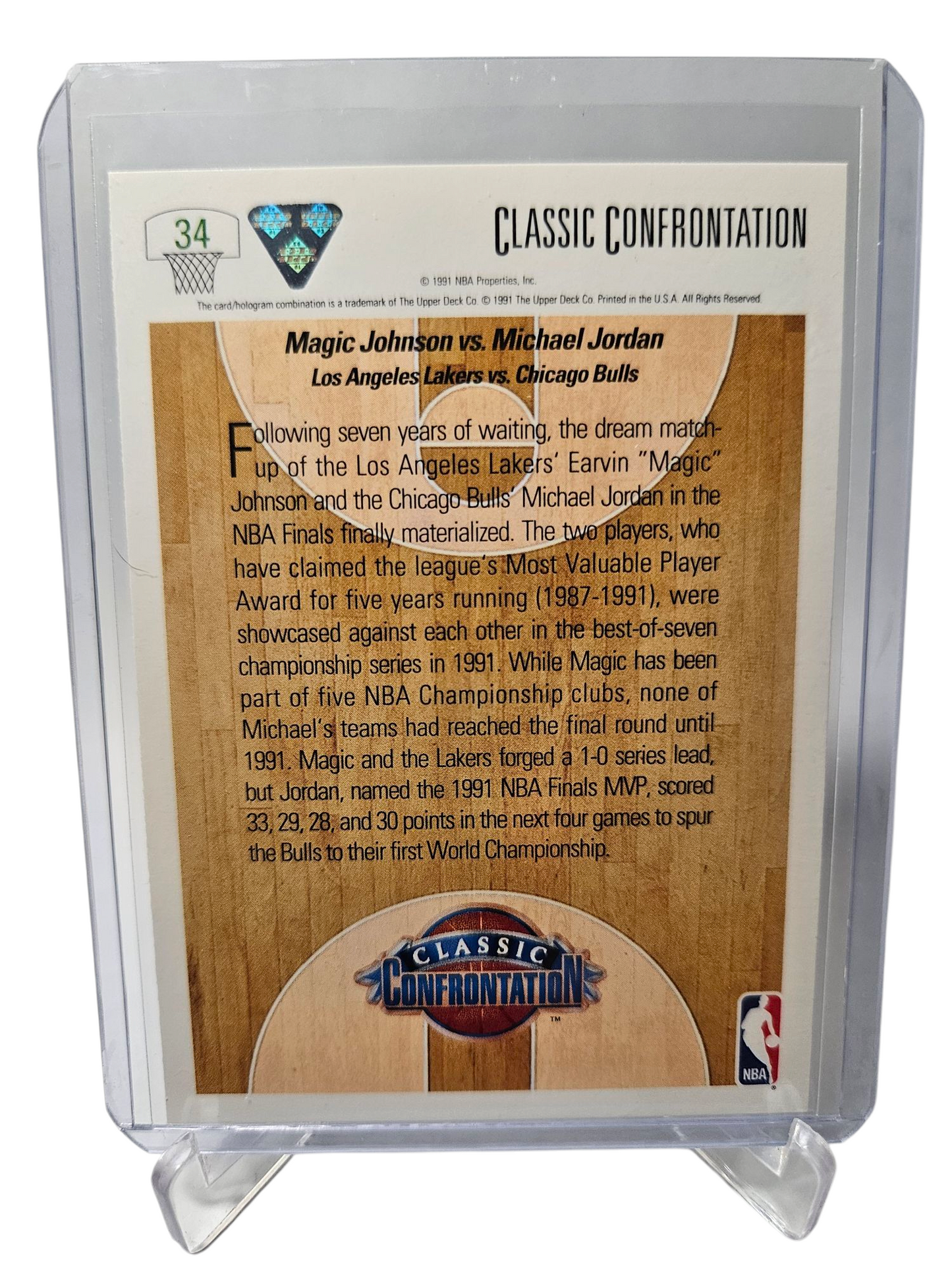 1991 Upper Deck #34 Magic VS Jordan Classic Confrontation