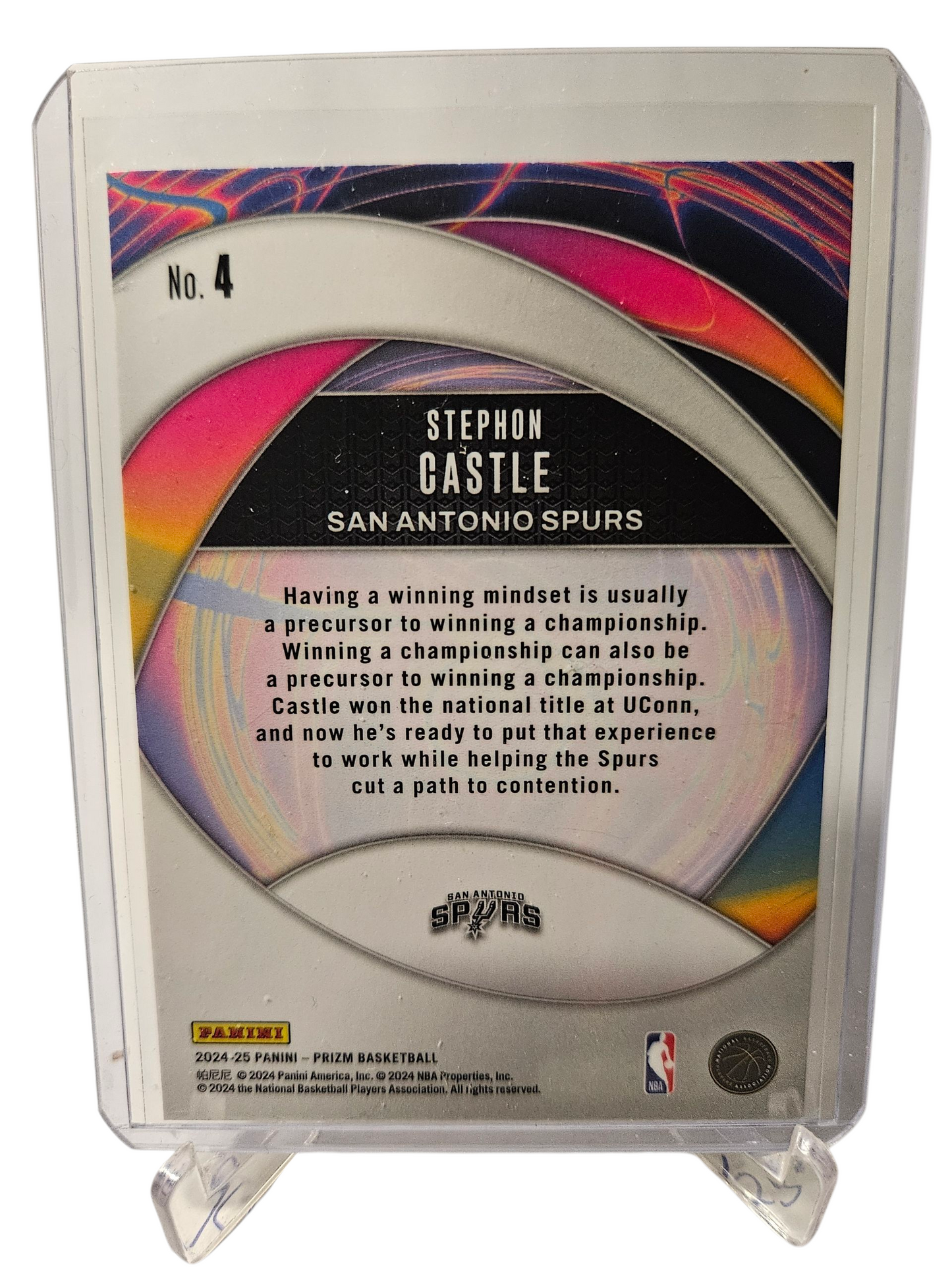 2024-25 Panini Prizm #4 Stephon Castle Rookie Card Instant Impact