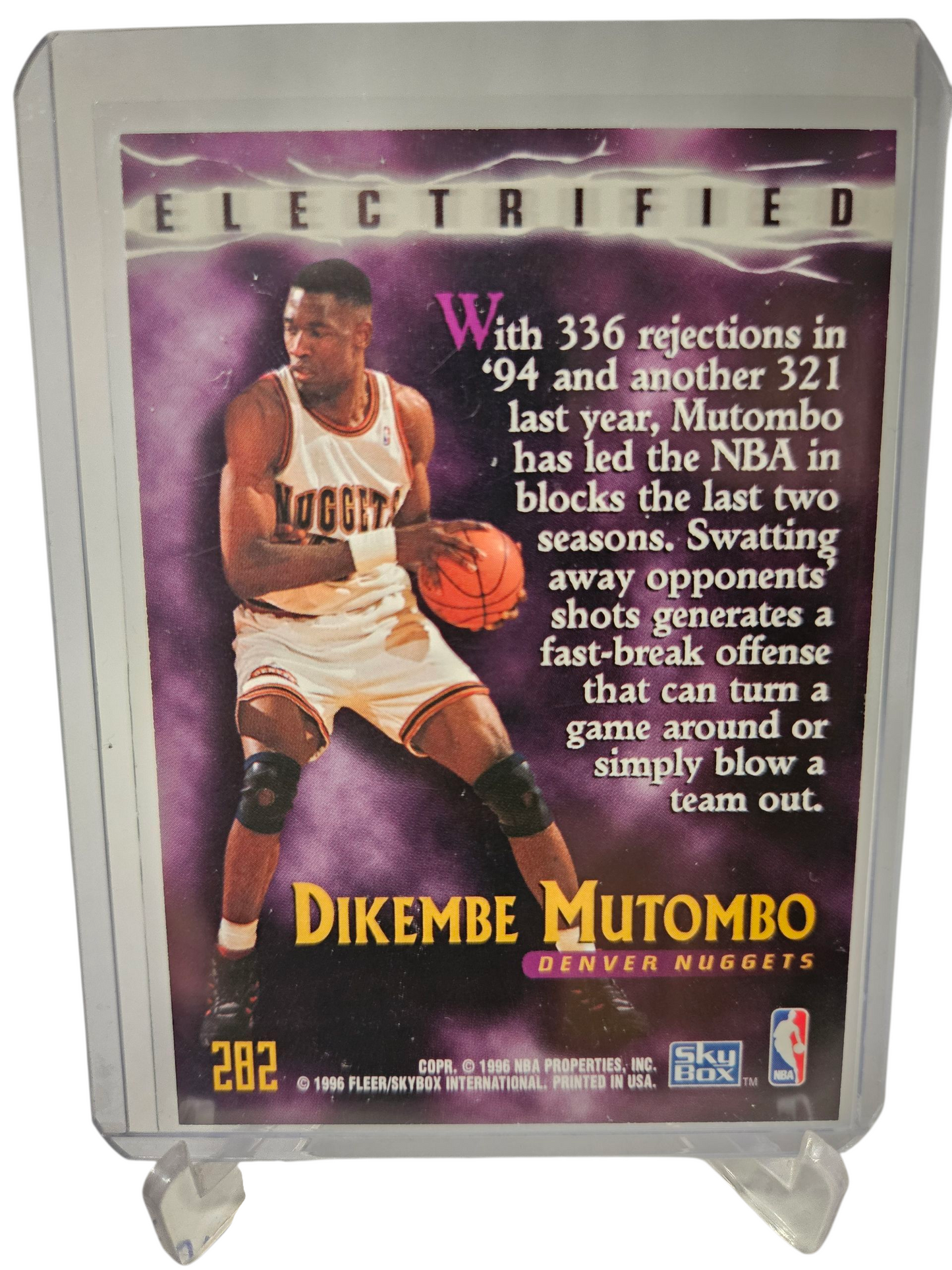 1996 Skybox #282 Dikembe Mutombo Electrified