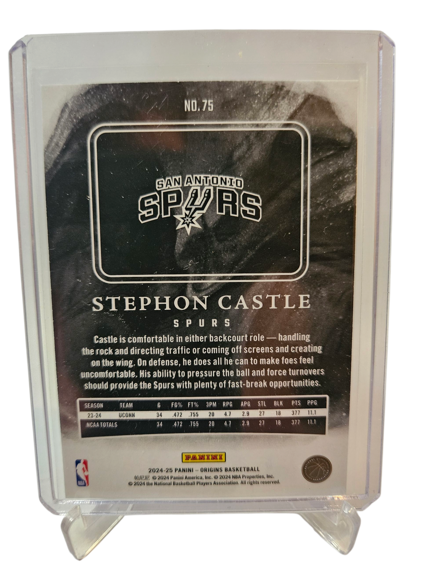 2024-25 Panini Origins #75 Stephon Castle Rookie Card