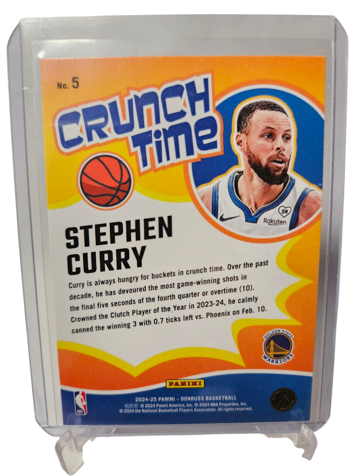 2024-25 Panini Hoops #5 Stephen Curry Crunch Time