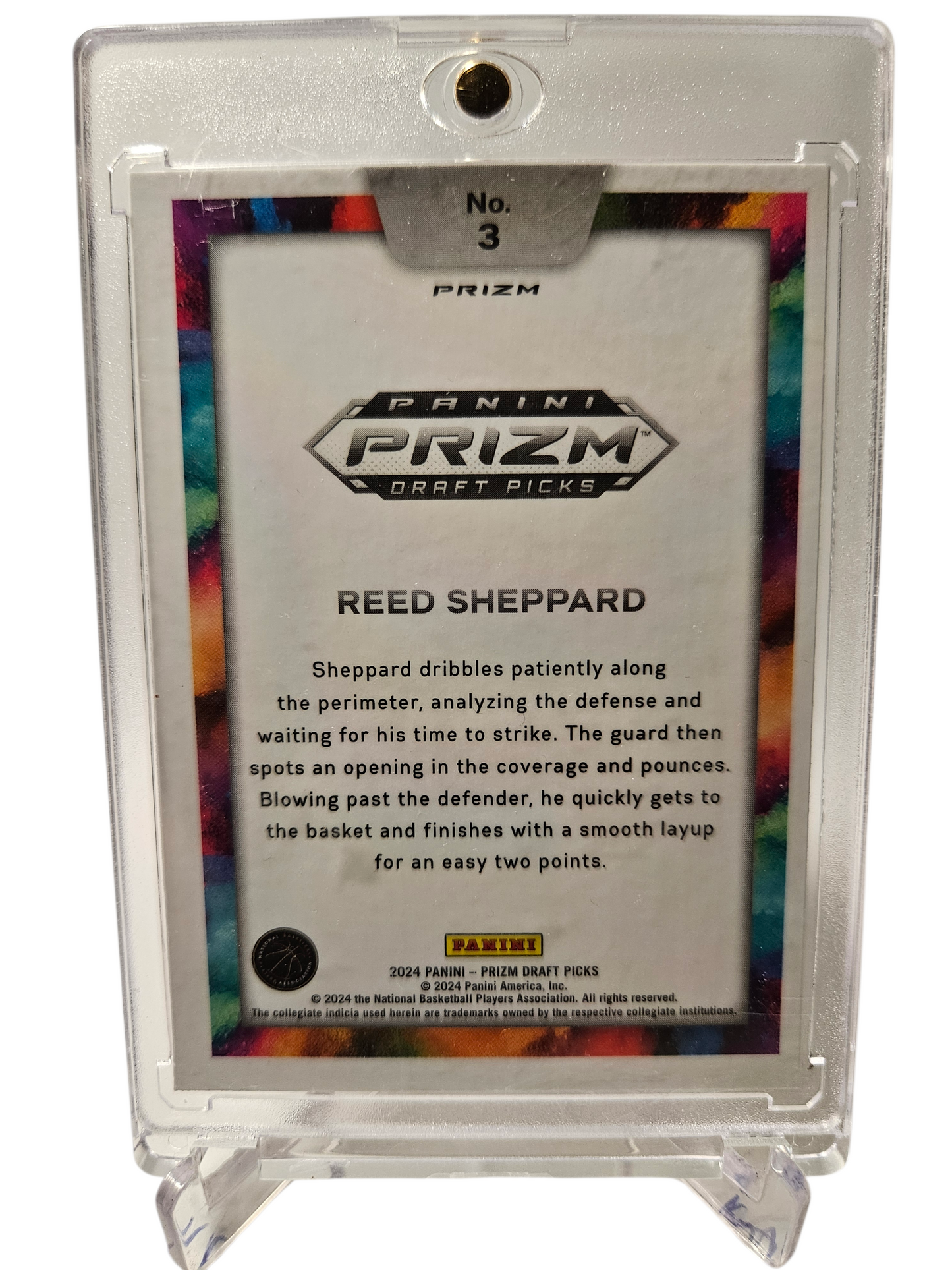 2024-25 Panini Prizm Draft Picks #3 Reed Sheppard Rookie Card Black Colorblast SSP