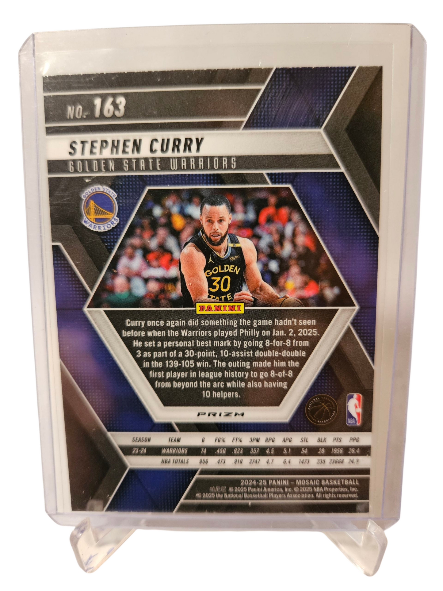 2024-25 Panini Mosaic #163 Stephen Curry Green Mosaic Prizm