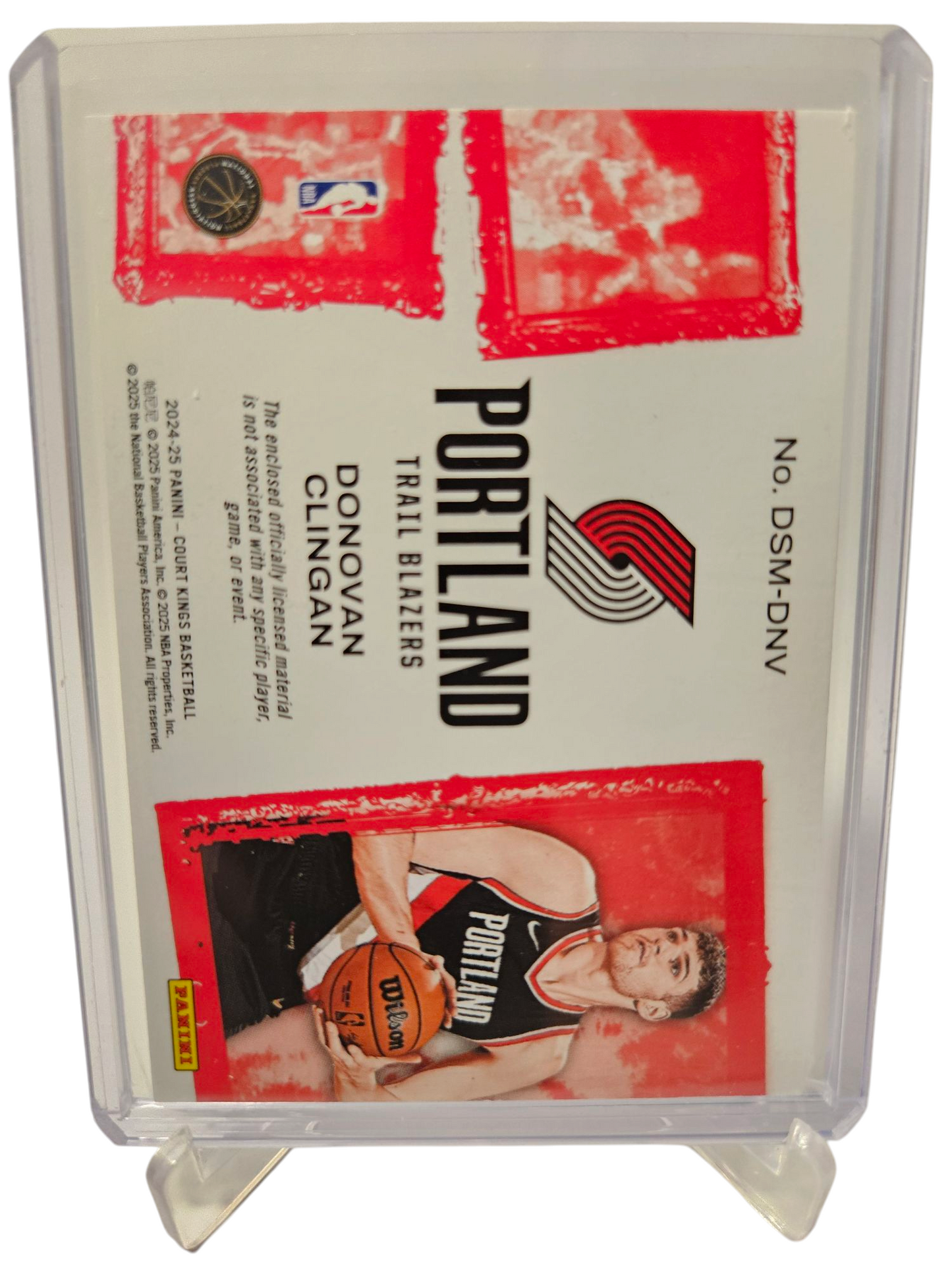 2024-25 Panini Court Kings #DSM-DMV Donovan Clingan Rookie Card Debut Showcase Patch