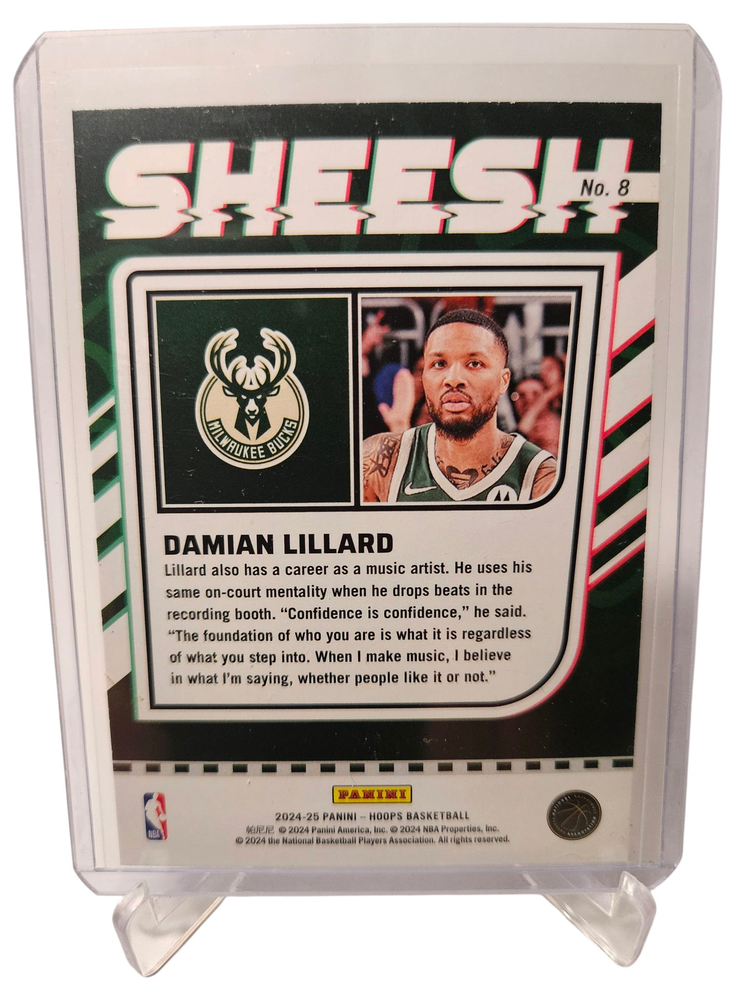 2024-25 Panini Hoops #8 Damian Lillard Sheesh