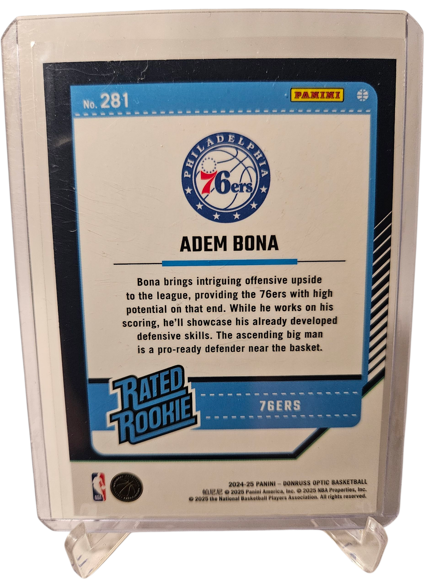 2024-25 Panini Donruss Optic #281 Adem Bona Rated Rookie