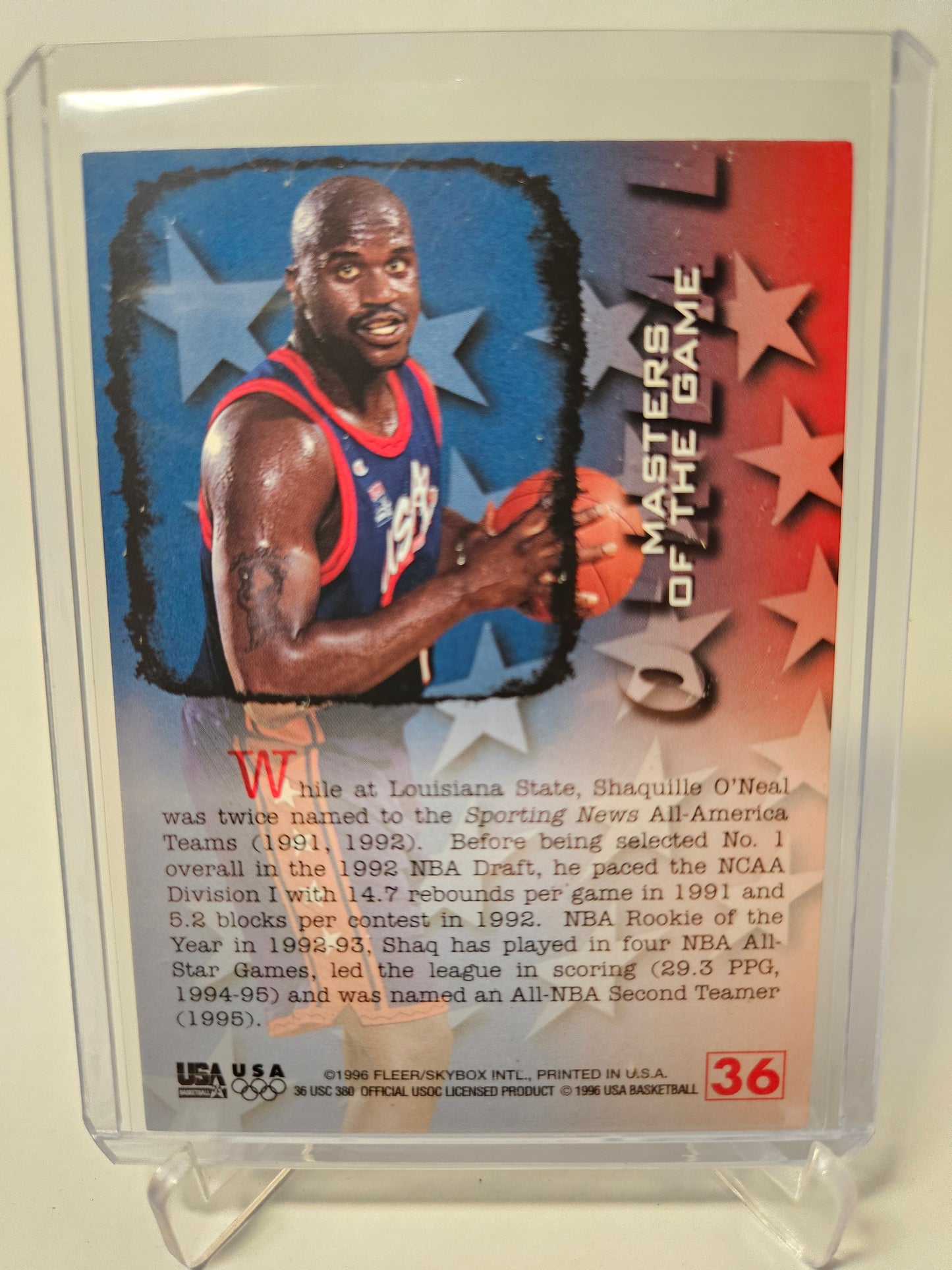 1996 USA Basketball #36 Shaquille O'Neal Masters of the Game