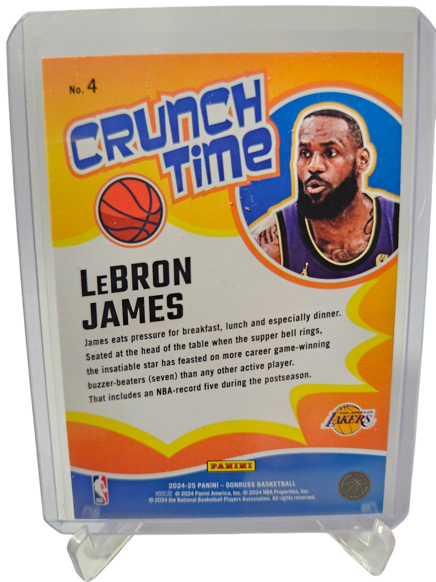 2024-25 Panini Donruss #4 Lebron James Crunch Time Gold Press Proof
