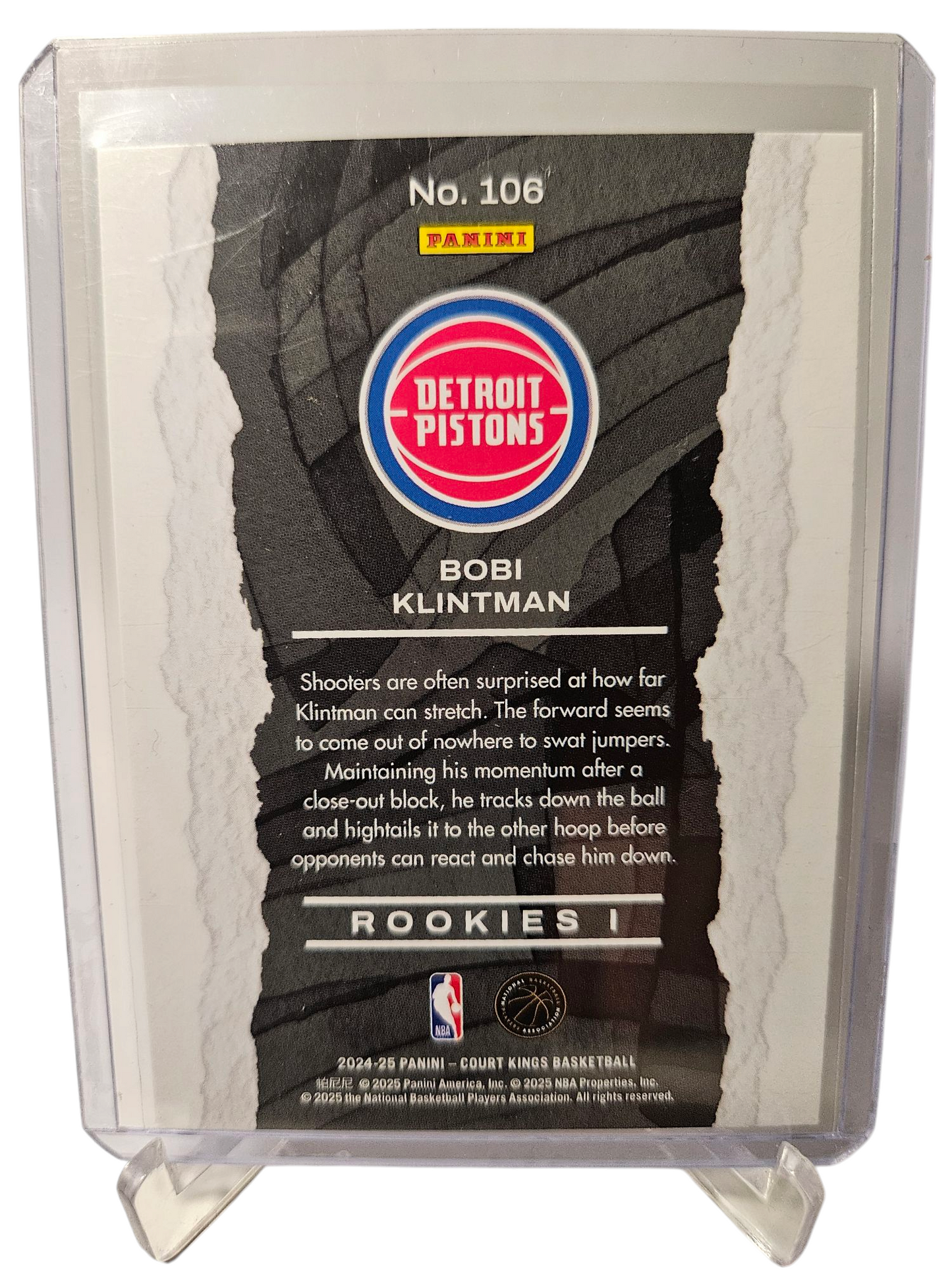 2024-25 Panini Court Kings #106 Bobi Klintman Rookies I