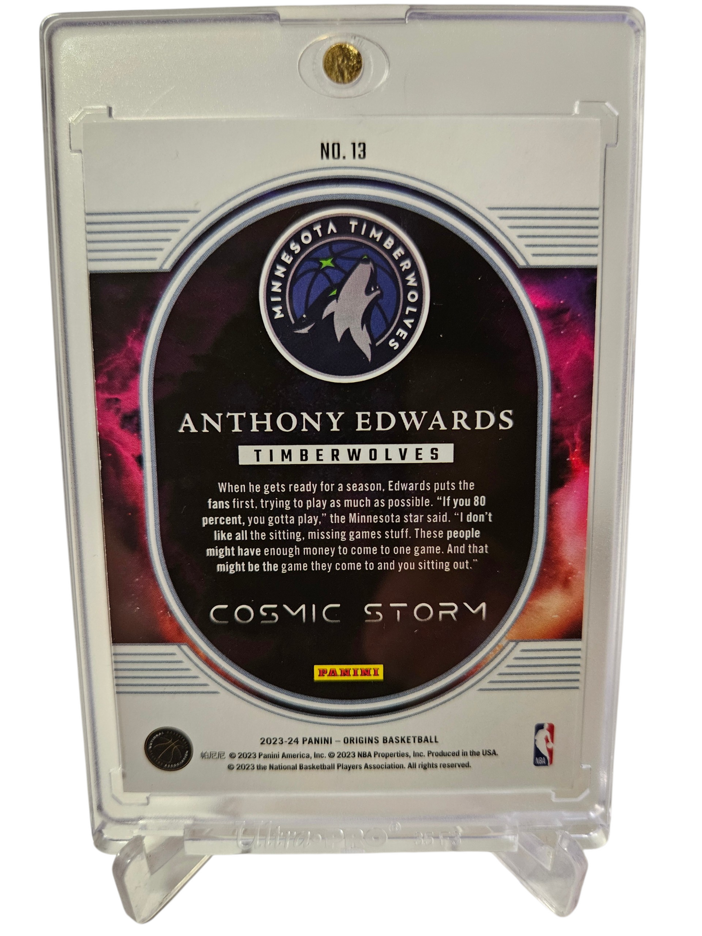 2023-24 Origins #13 Anthony Edwards Cosmic Storm 16/75