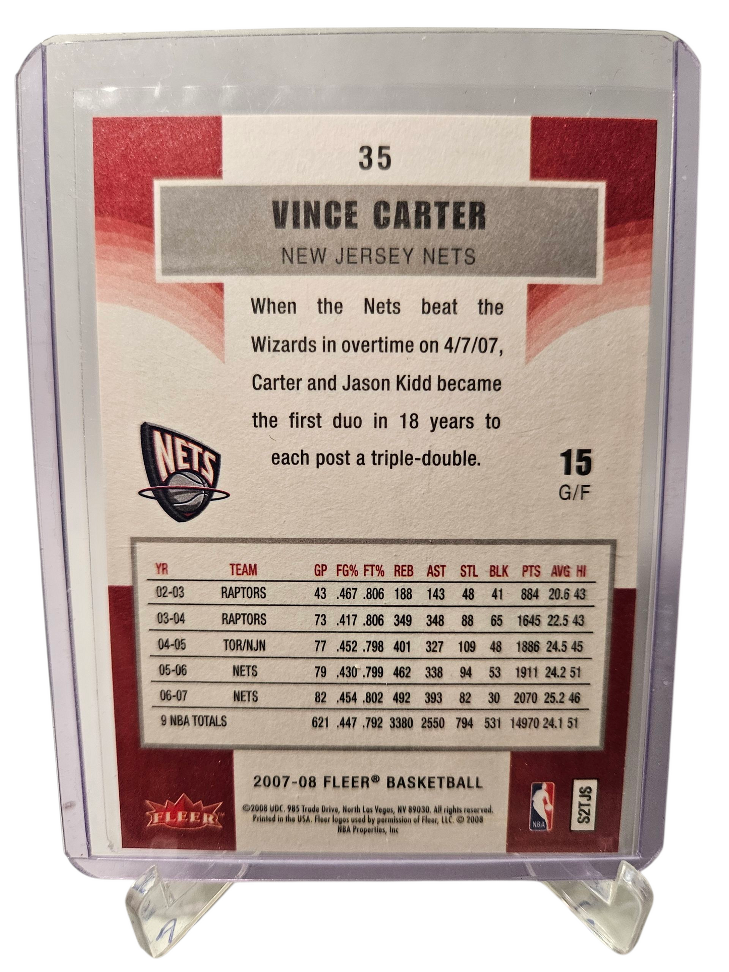 2007-08 Fleer #35 Vince Carter