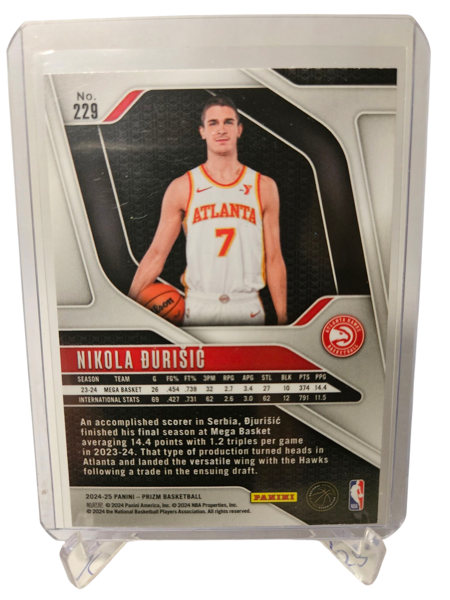 2024-25 Panini Prizm #229 Nikola Durisic Rookie Card