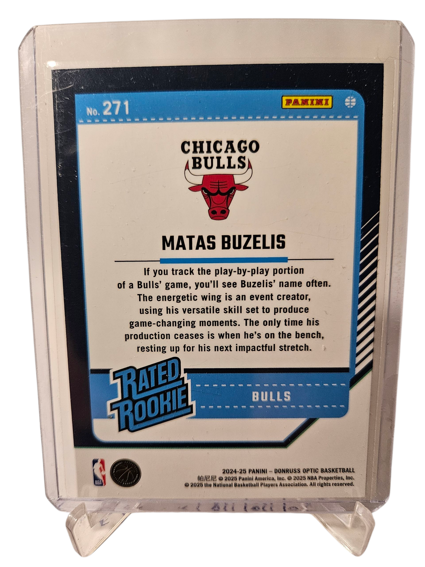 2024-25 Panini Donruss Optic #271 Matas Buzelis Rated Rookie Optic