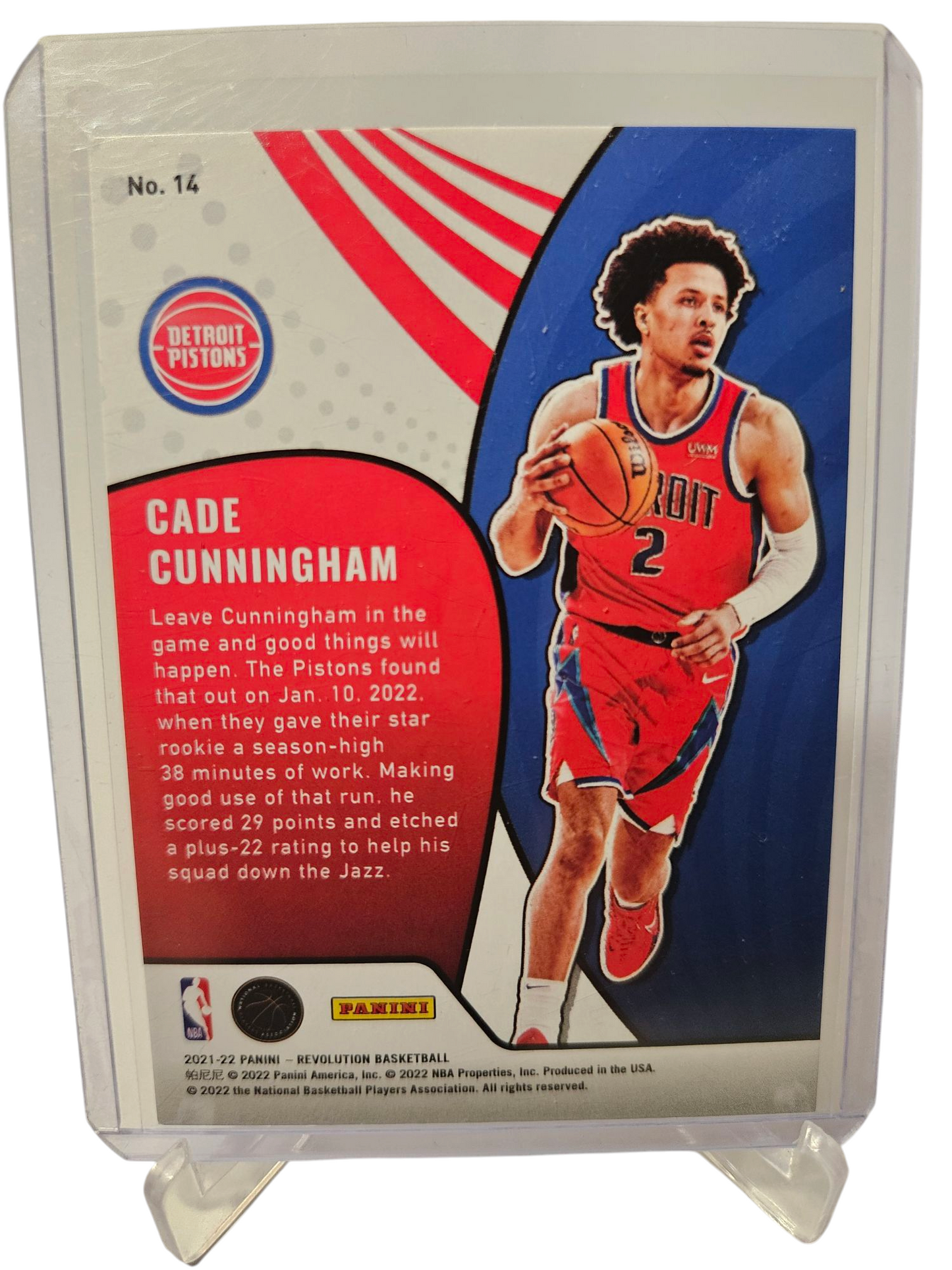 2021-22 Panini Revolution #14 Cade Cunningham Rookie Card Vortex
